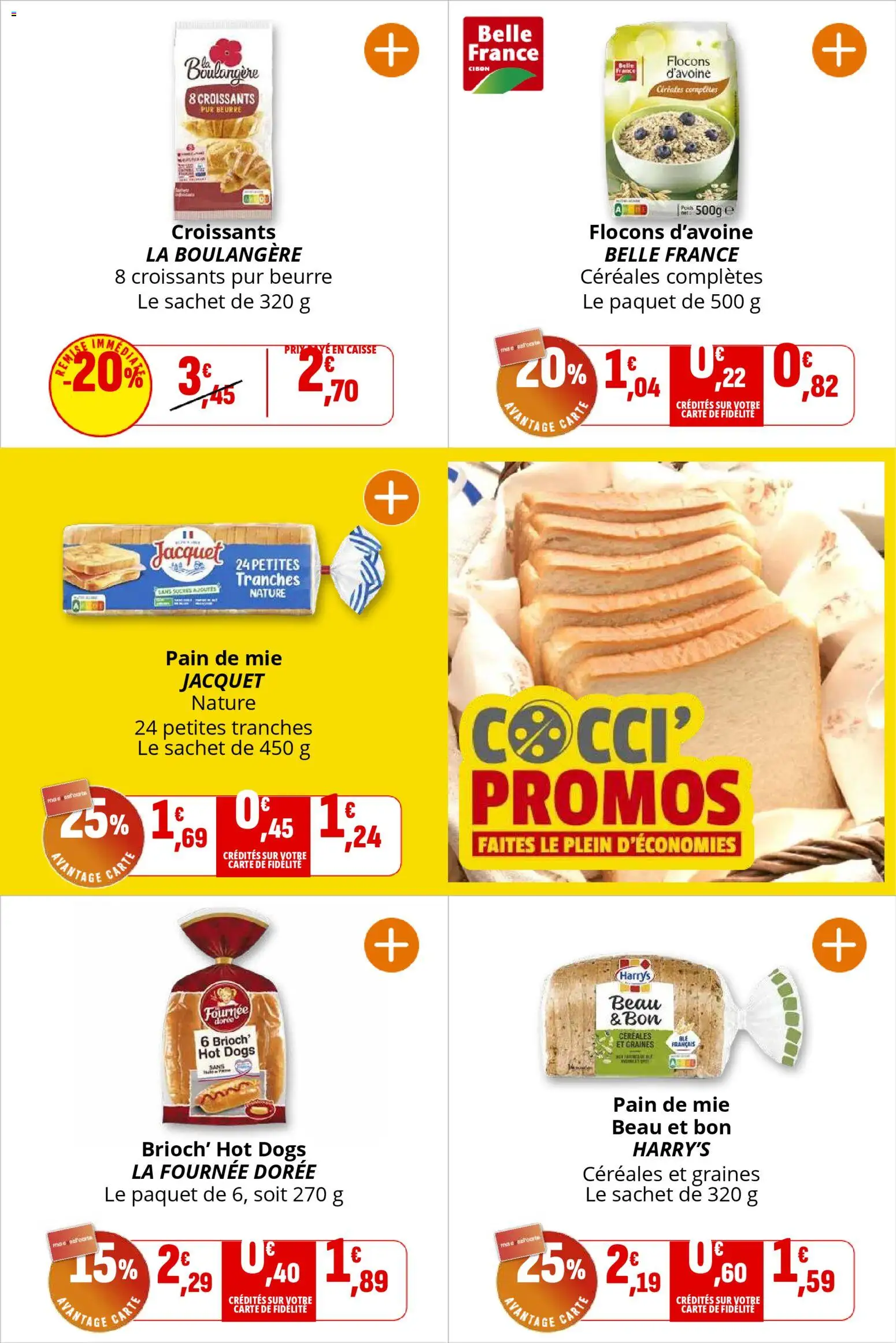 {H1} | Page: 14 | Produits: Flocons d’avoine, Beurre, Pain, Céréales