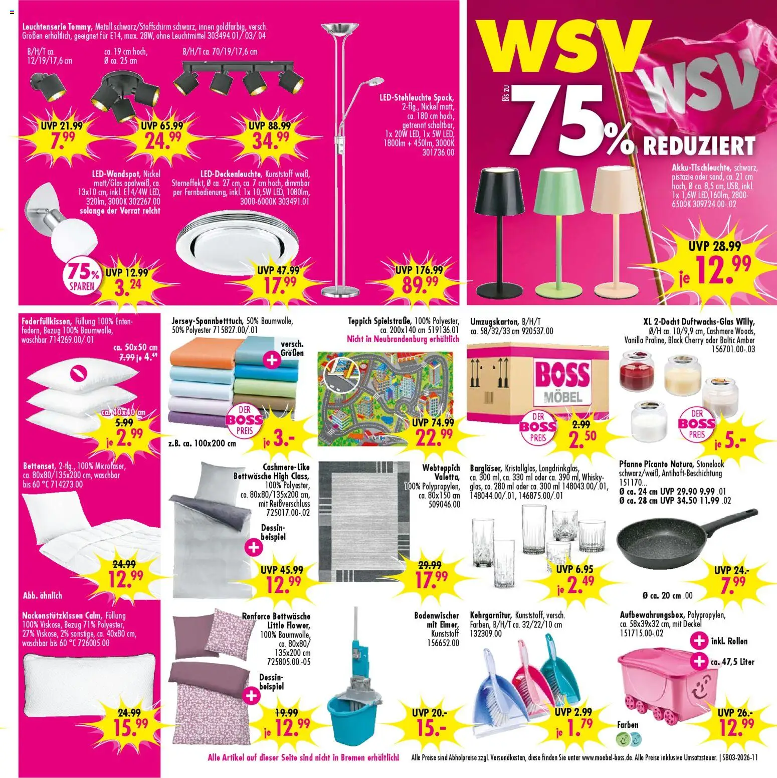 SB Möbel Boss Prospekt 	 – gültig ab 10.01.2026 | Seite: 11 | Produkte: Whisky, Bettwäsche, Teppich