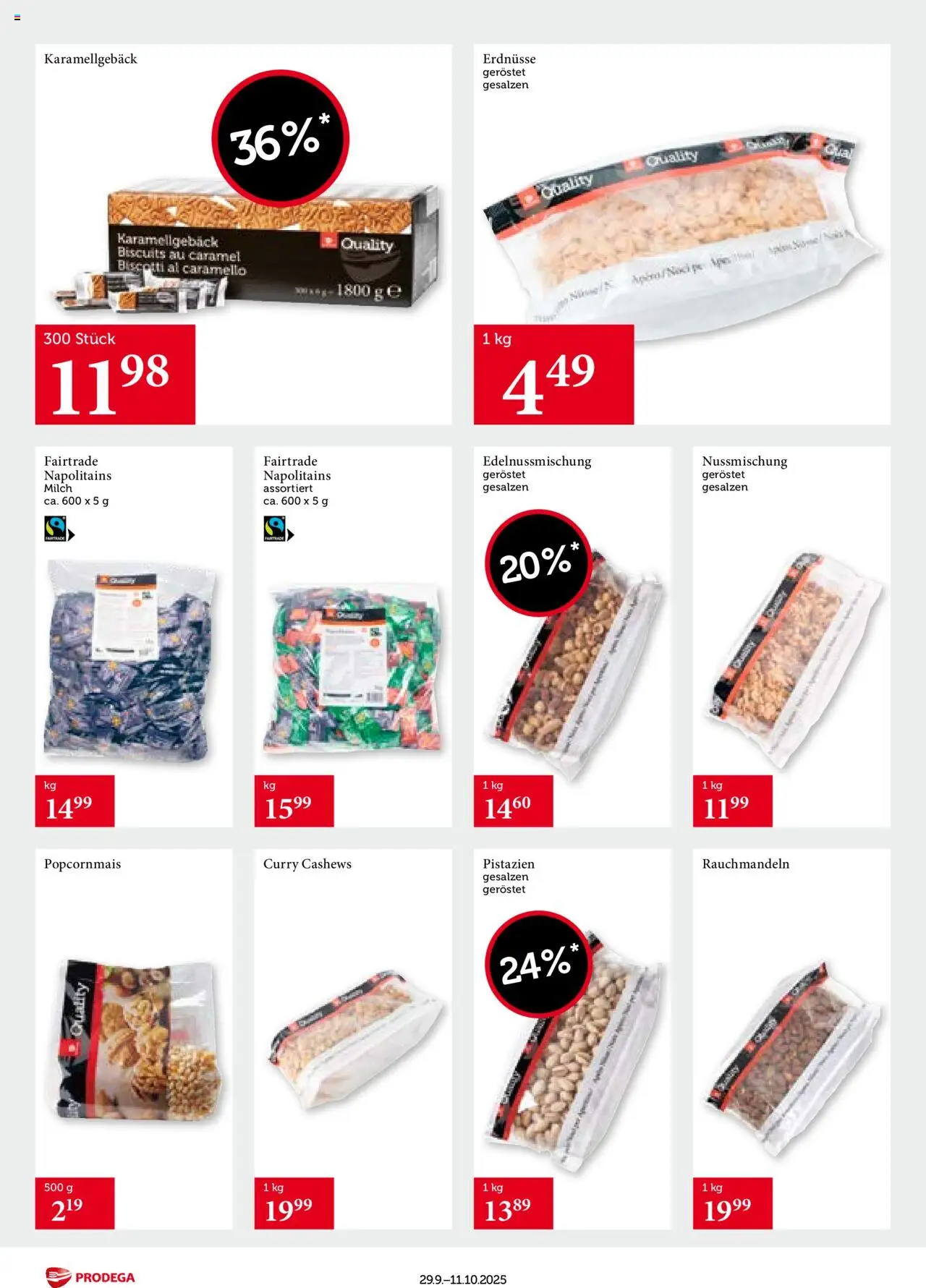 Prodega Aktionen Transgourmet Quality – gültig ab 29.09.2025 | Seite: 18 | Produkte: Erdnüsse, Milch