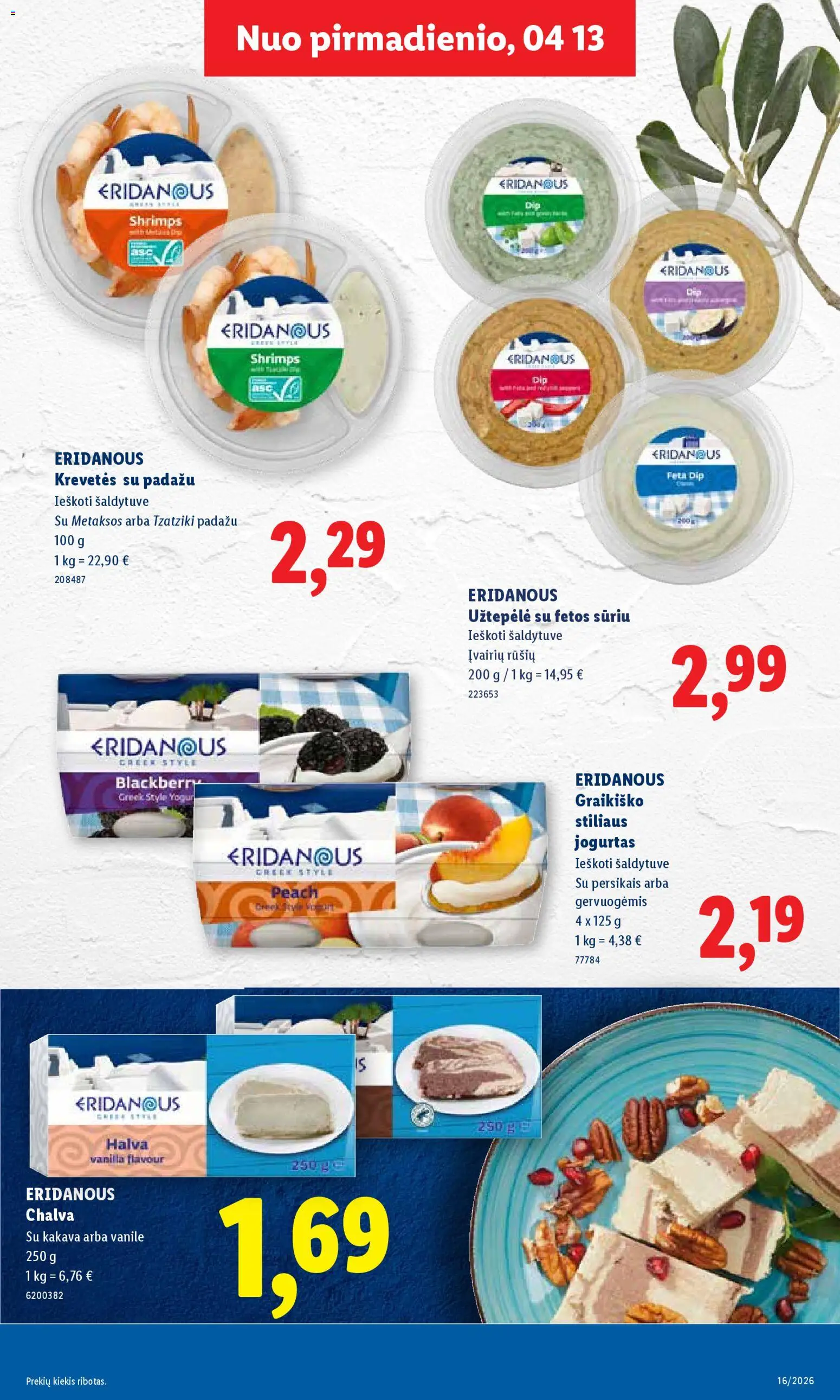 LIDL akcijos nuo 13.04.2026 | Puslapis: 13 | Prekių: Užtepėlė, Jogurtas