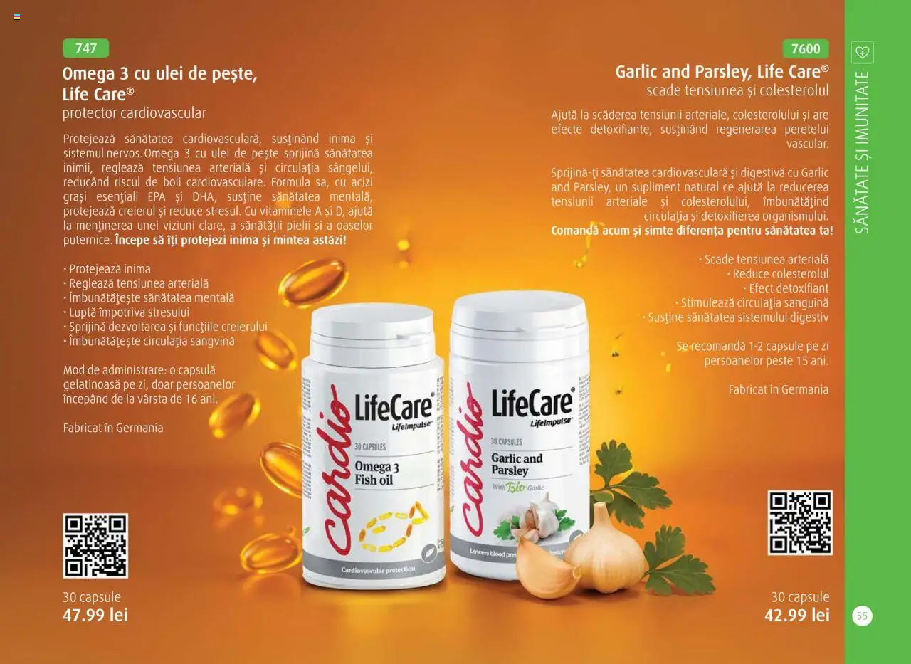 Noul catalog Life Care – valabil de la 01.10.2025 | Pagină: 57 | Produse: Chaussures de ski, Ulei, Pește