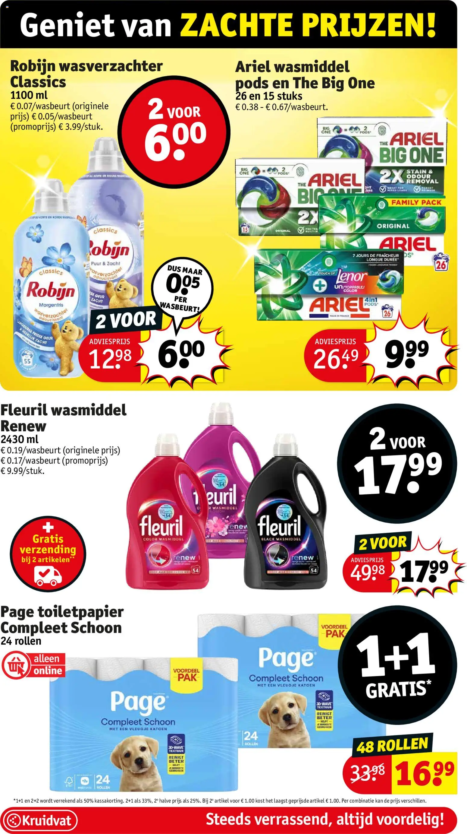 {H1} | Pagina: 21 | Producten: Toiletpapier, Wasmiddel, Wasverzachter, Kan