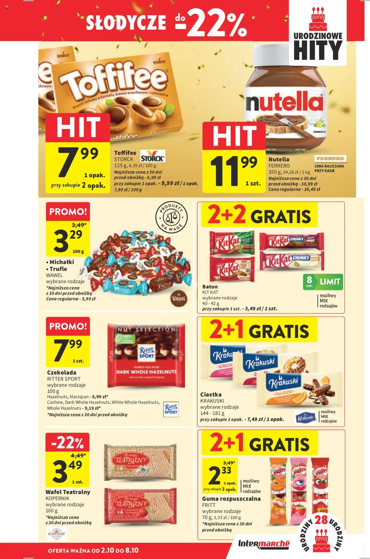 Intermarche Gazetka od 02.10.2025 | Strona: 31 | Produkty: Słodycze, Toffifee, Baton, Ciastka