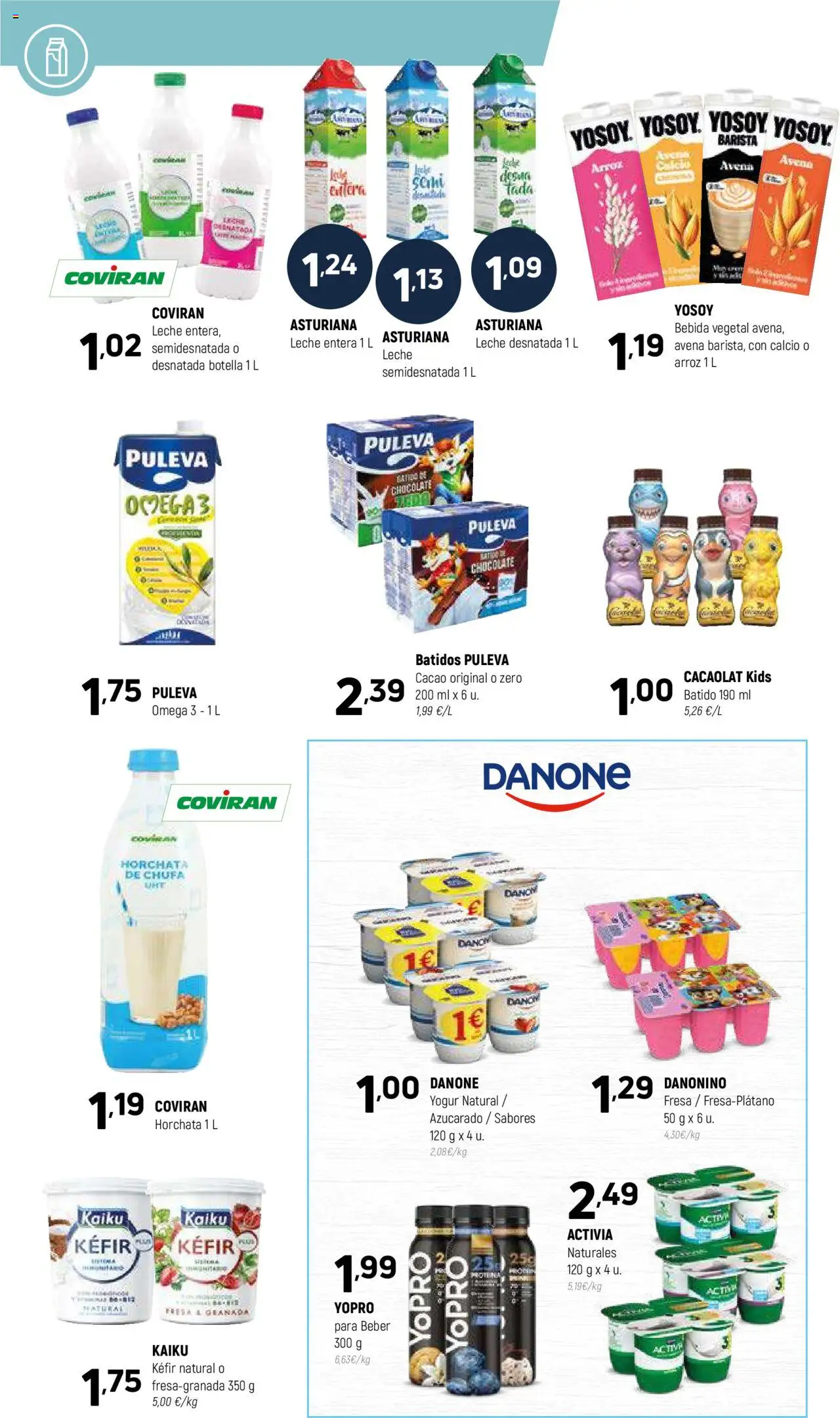 Coviran ofertas │ válido desde el 09.09.2025 | Página: 6 | Productos: Leche entera, Δοχείο φοντί, Chocolate, Arroz