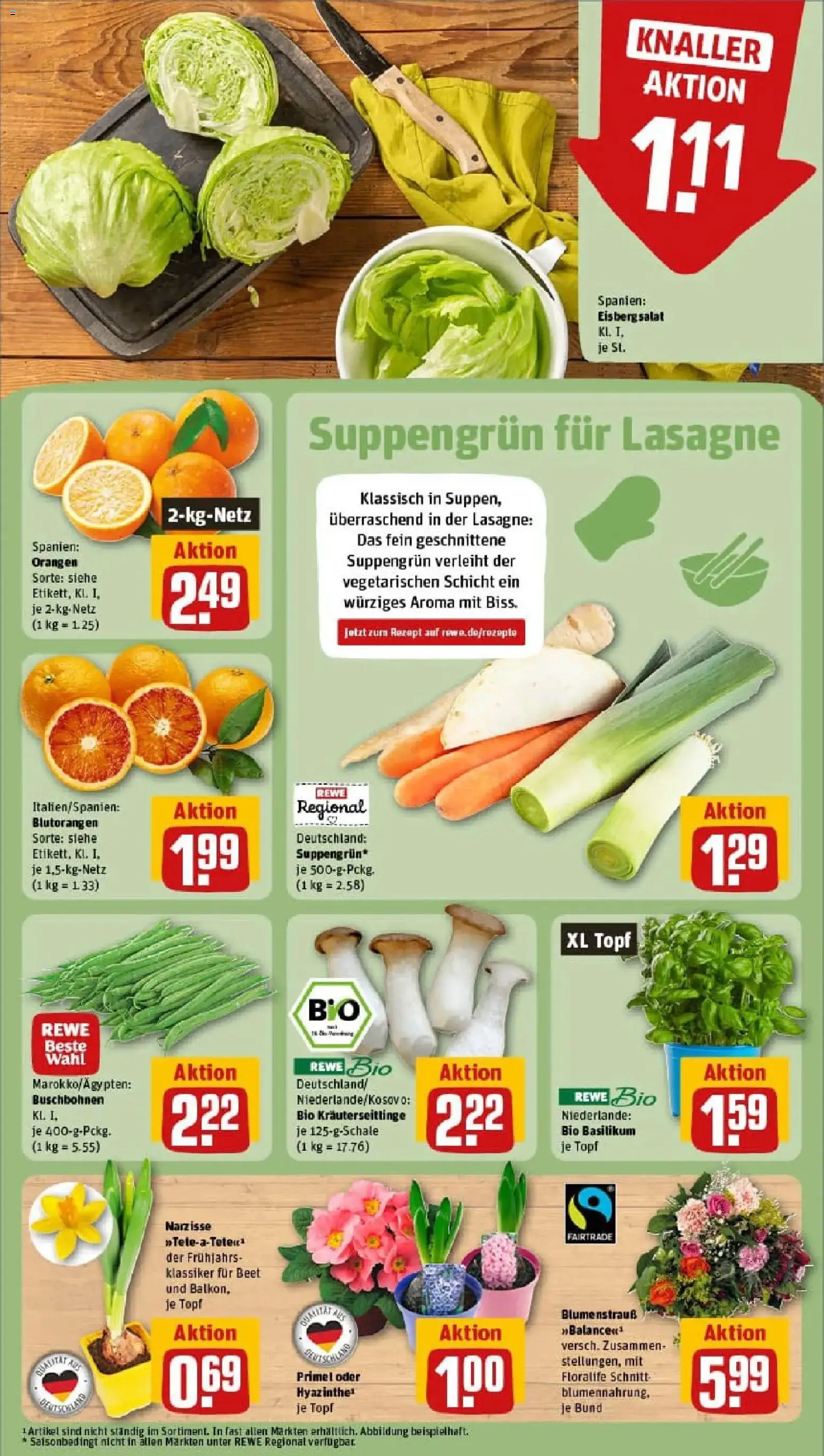 Rewe prospekt Köln / Neustadt-Süd	 – gültig ab 19.01.2026 | Seite: 11 | Produkte: Orangen, Eisbergsalat, Salat