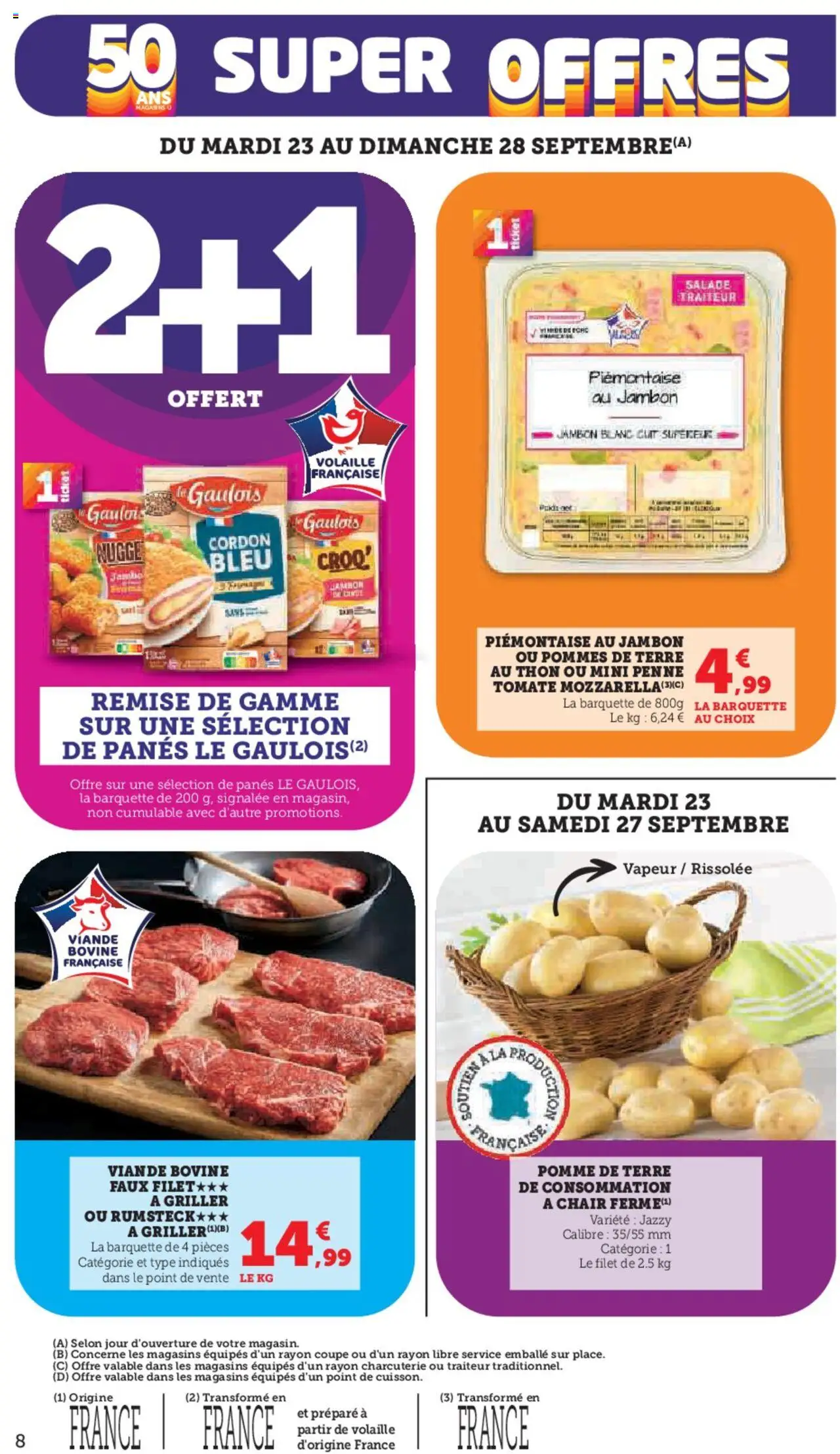 | Page: 8 | Produits: Pomme, Jambon, Pommes, Cordon bleu