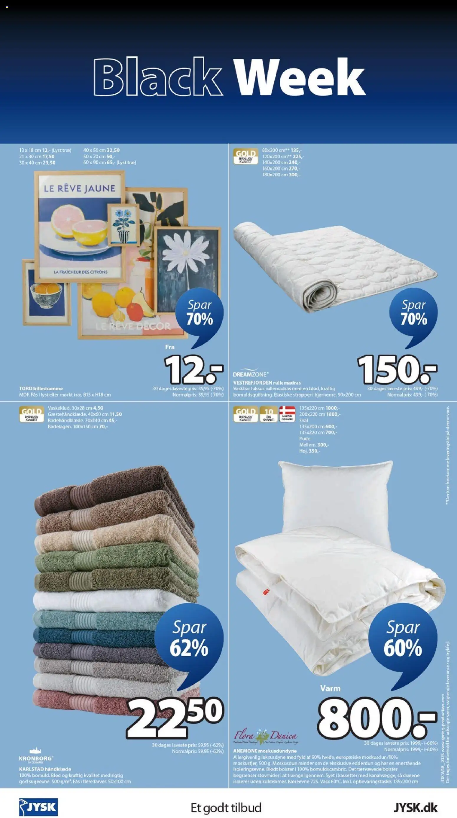 JYSK tilbudsavis – gyldig fra 24.11.2025 | Side: 16 | Produkter: Pude, Håndklæde, Billedramme