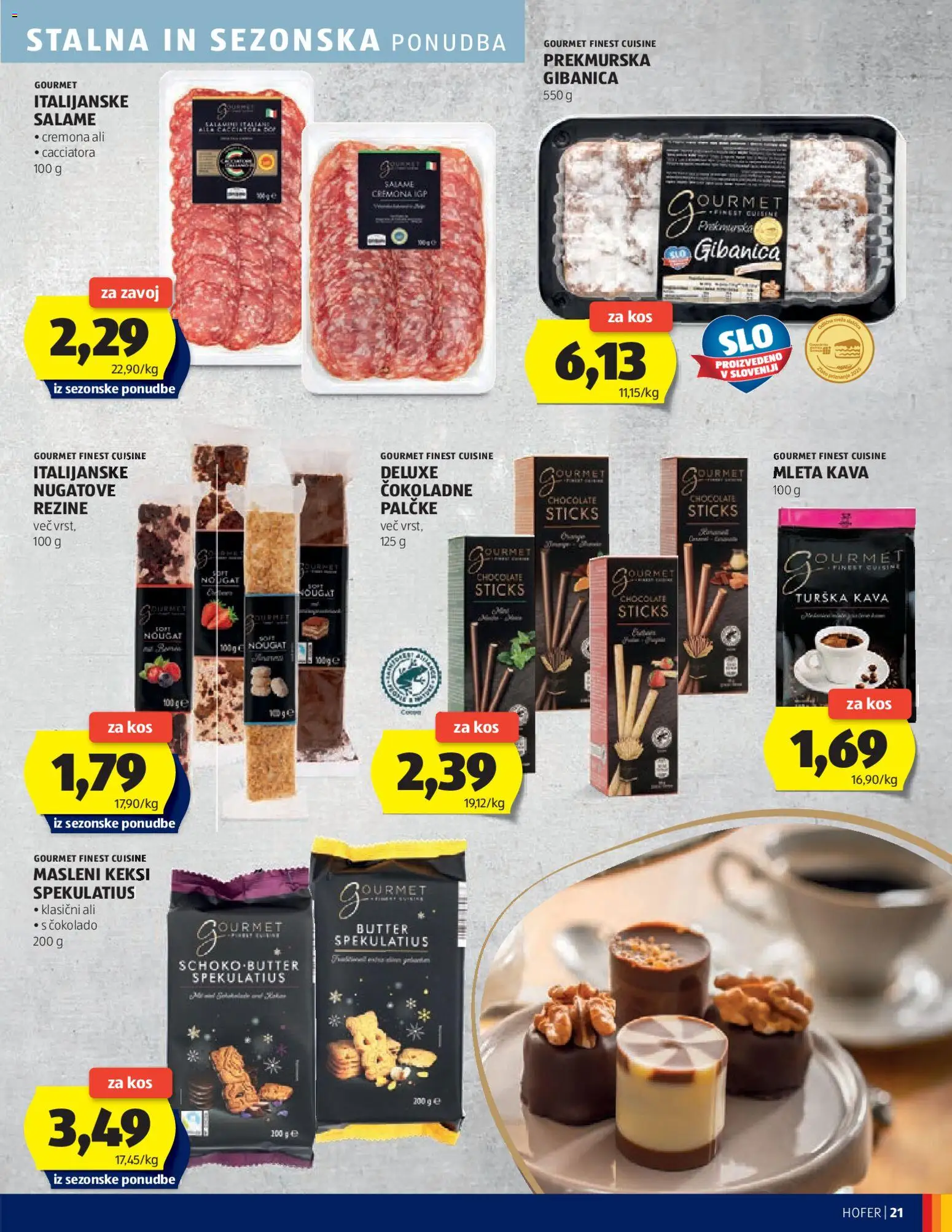 Novi Hofer katalog ponudbe – veljaven od 13.11.2025 | Stran: 21 | Izdelki: Keksi, Kos, Kava