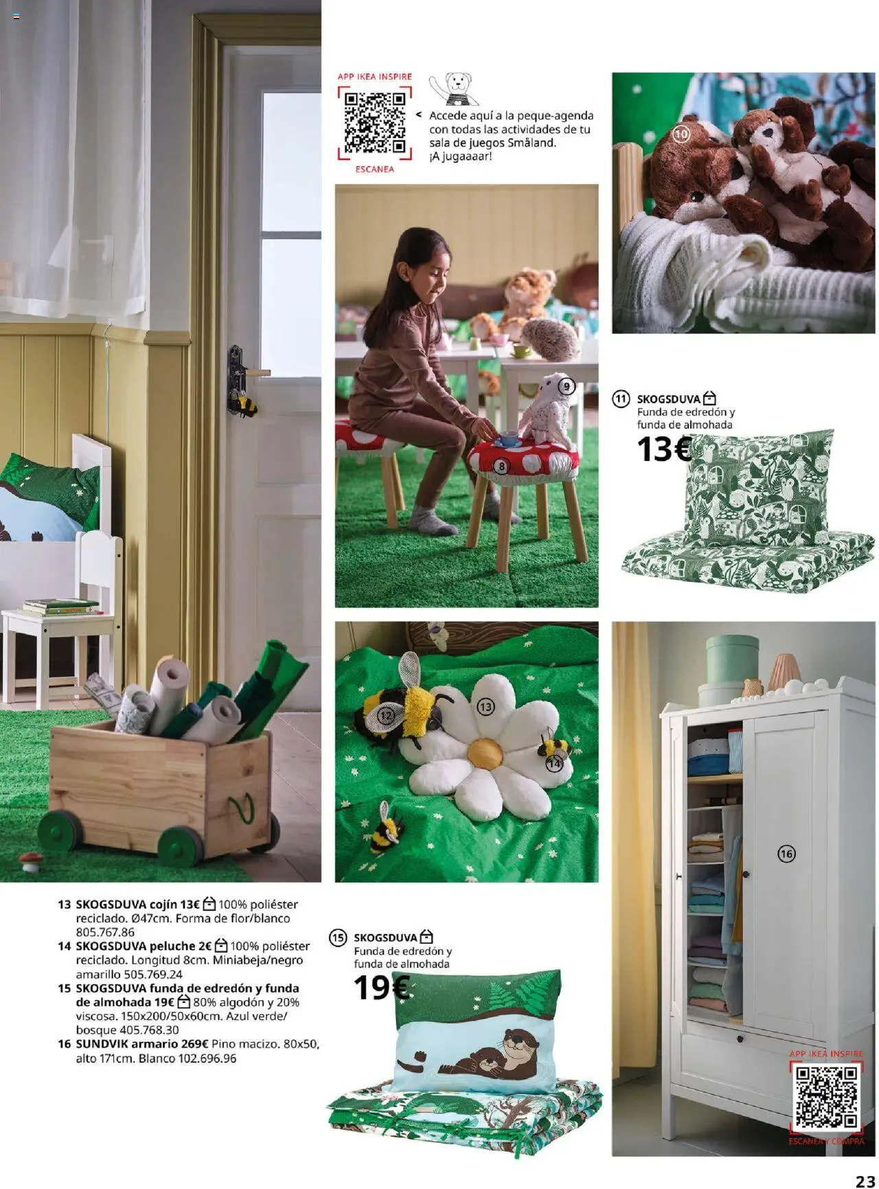 Catálogo IKEA y los niños │ válido desde el 04.02.2025 | Página: 23 | Productos: Funda, Almohada, Cojín, Armario