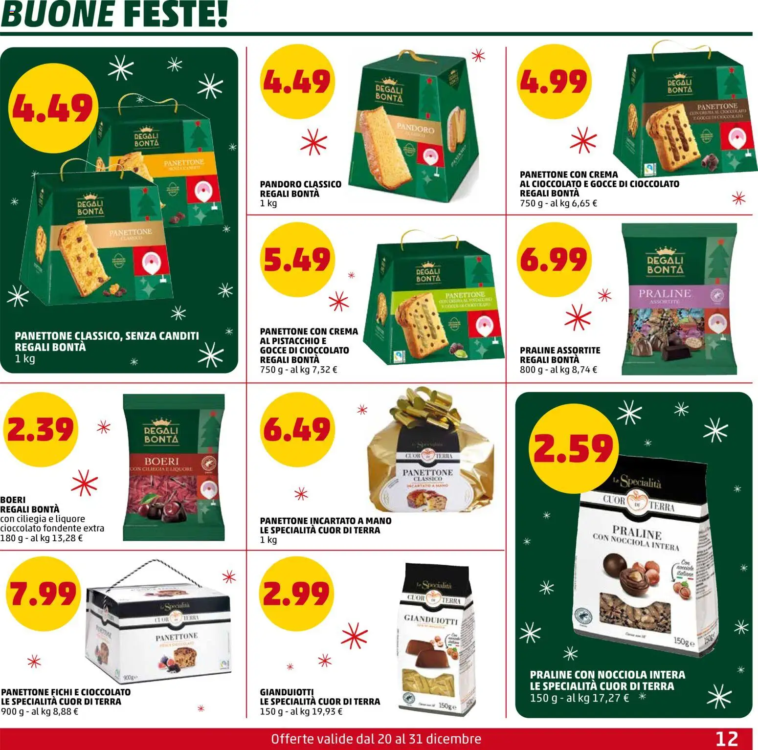 Volantino PENNY del 20.12.2025 | Pagina: 12 | Prodotti: Crema, Tè, Panettone, Terra
