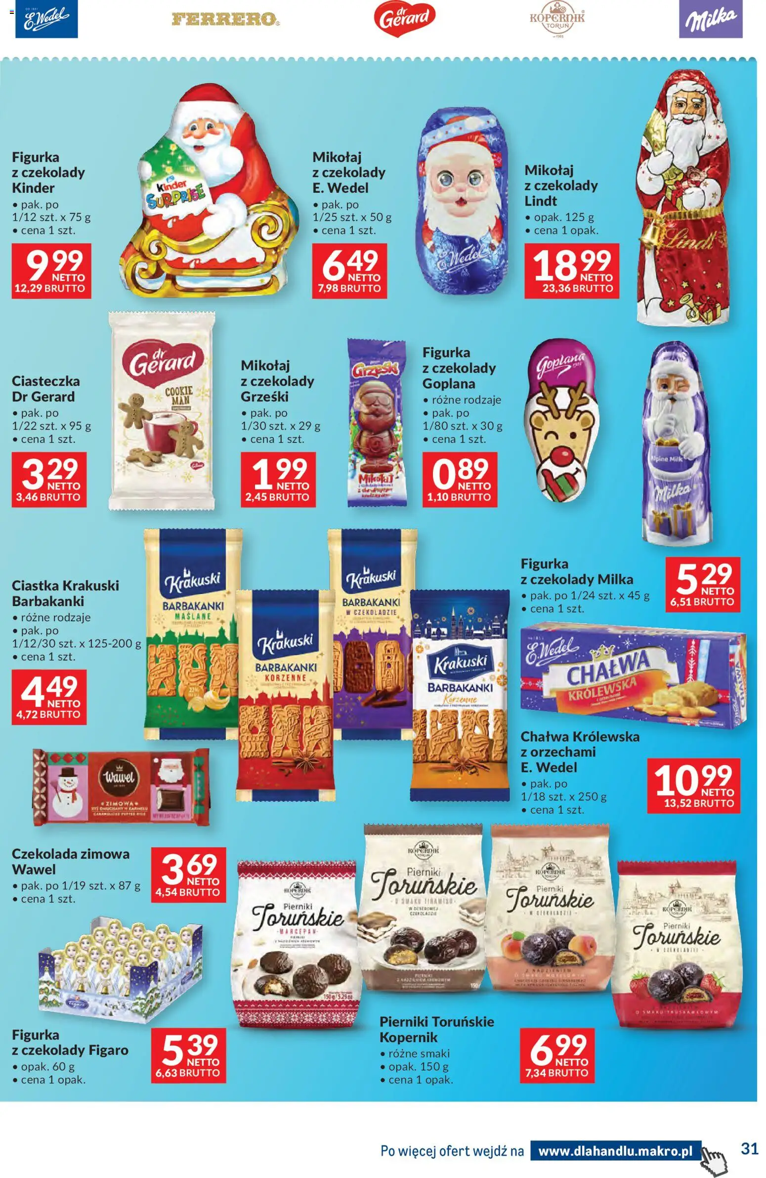 Makro Gazetka - Dystrybucja do sklepów od 09.12.2025 | Strona: 31 | Produkty: Czekolady milka, Milka, Czekolada, Ciasteczka
