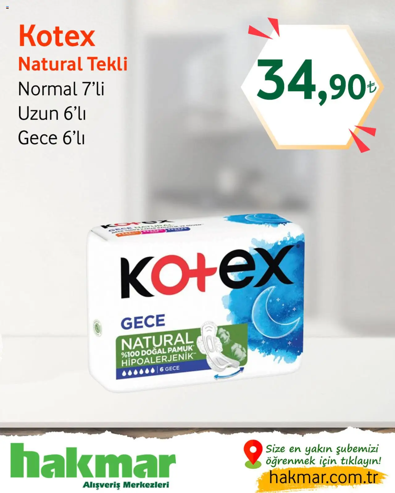 Hakmar Fırsat ürünler Kotex - 19.09.2025 tarihinden itibaren geçerlidir | Sayfa: 2