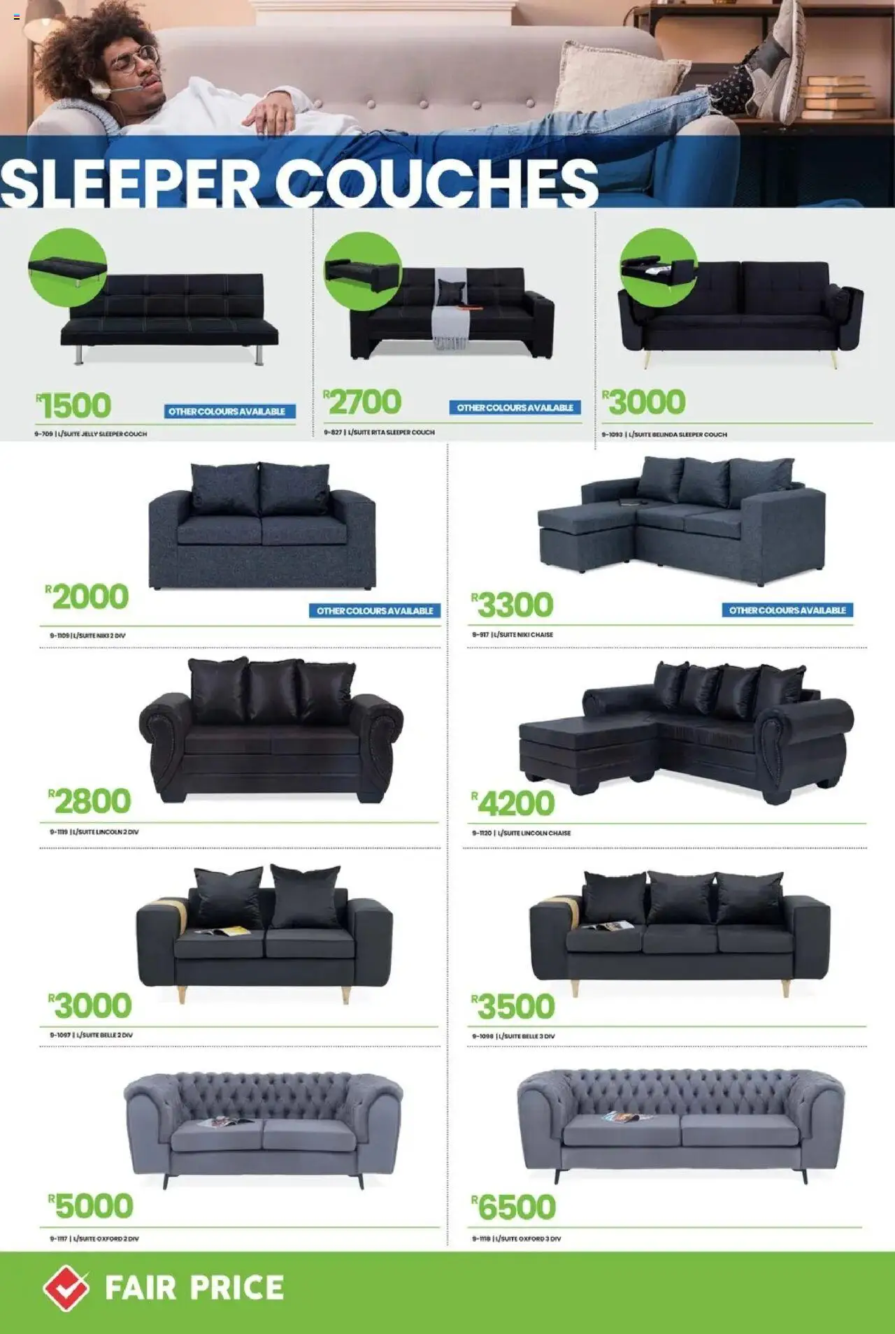 New Fair Price catalogue – valid from 01.10.2025 | Page: 8 | Products: Couch