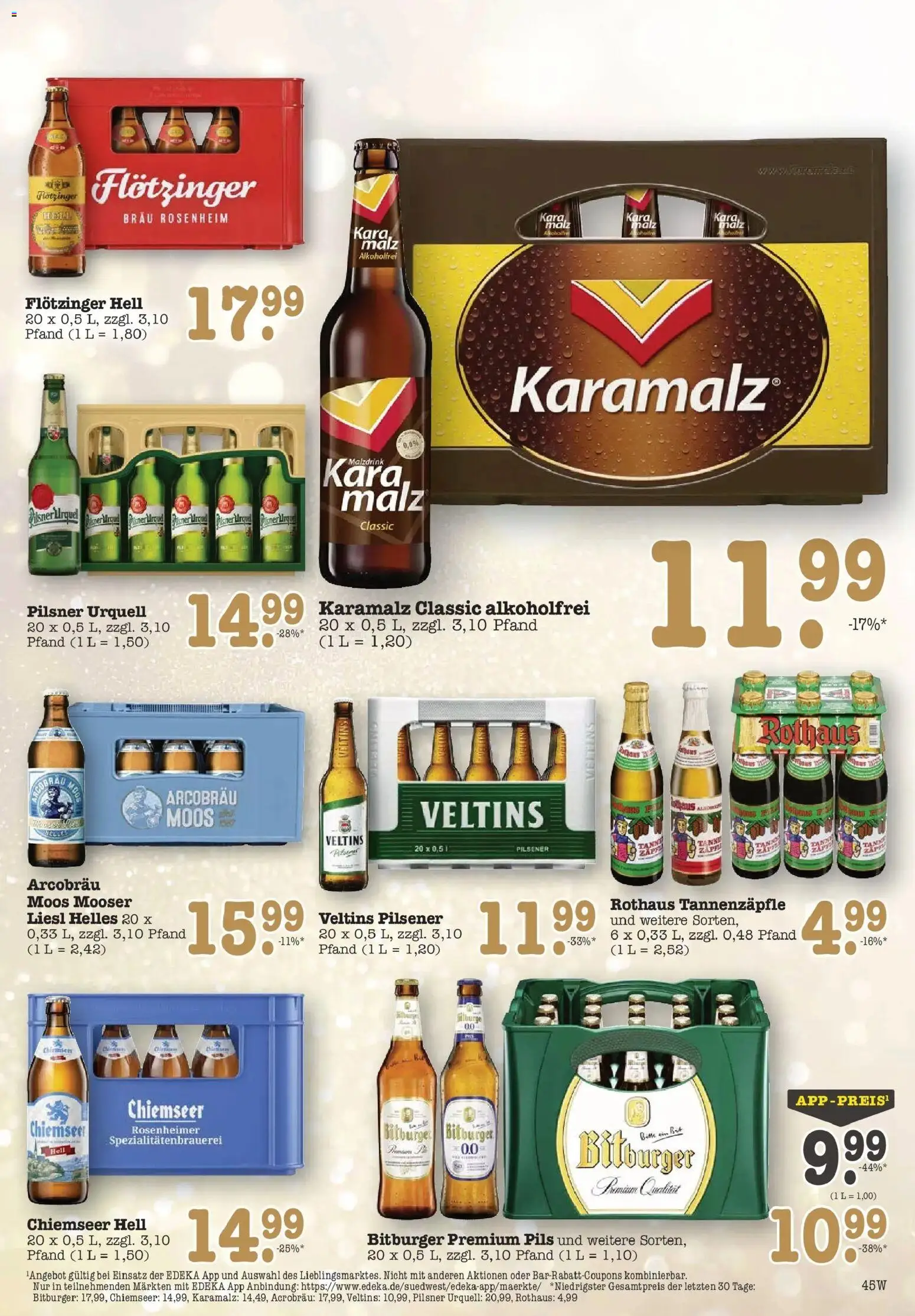 Edeka prospekt Offenbach	 – gültig ab 14.12.2025 | Seite: 45 | Produkte: Bitburger, Pils, Pilsner urquell, Veltins