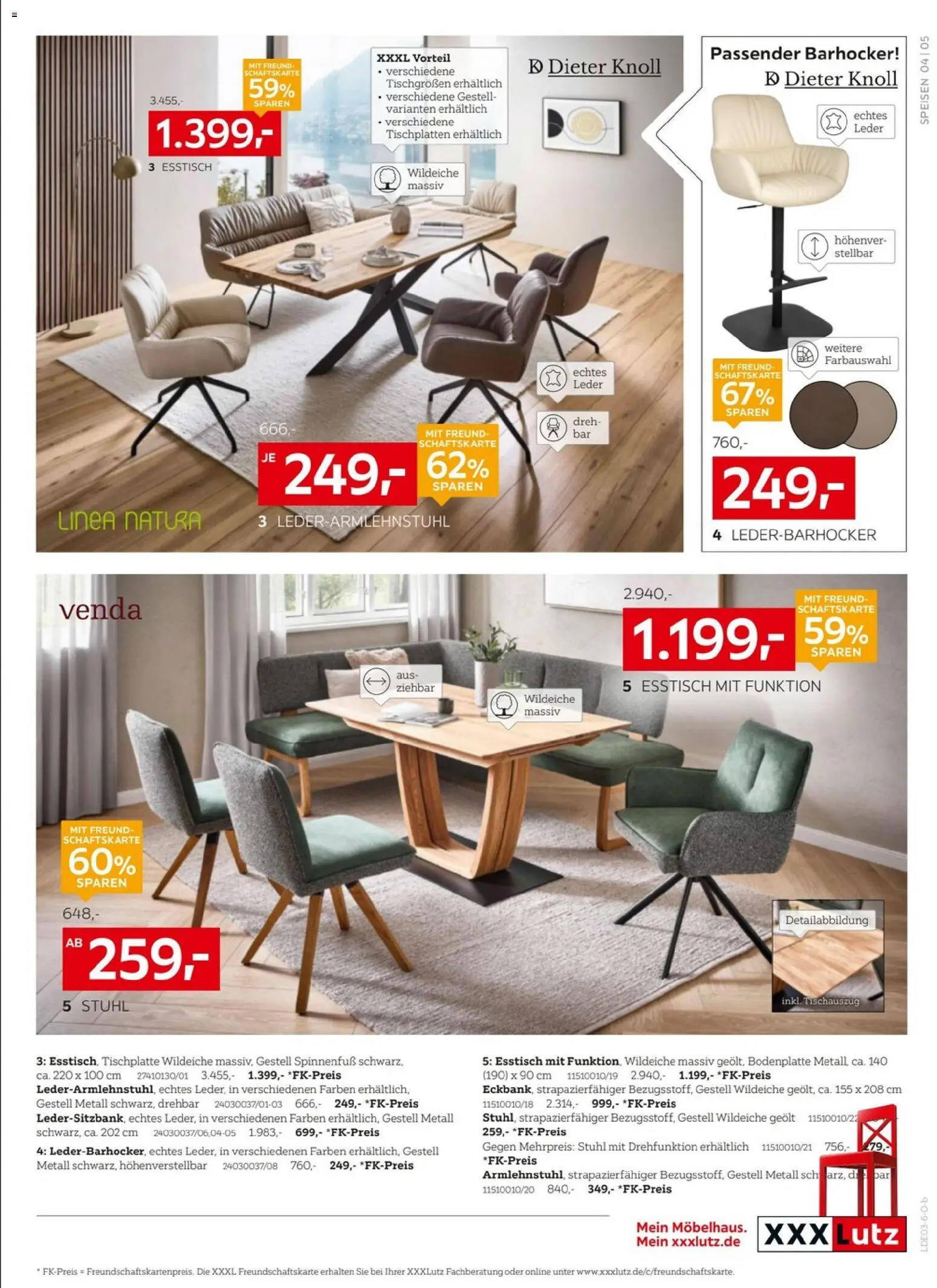 XXXL Lutz Prospekt – gültig ab 08.03.2026 | Seite: 15 | Produkte: Esstisch, Barhocker, Stuhl