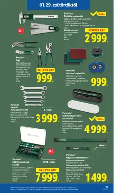 Parkside®, Digitális mérőeszköz, Nullpont-beállítás minden pozícióban Digitális tolómérő: - mérési tartomány: max. 150 mm - belső, külső méretek és mélység mérésére, vagy Digitális szögmérő: - mérési tartomány: kb. 0-360° - amely érvényes a következő dátumtól: 29.01.2026 | Oldal: 25