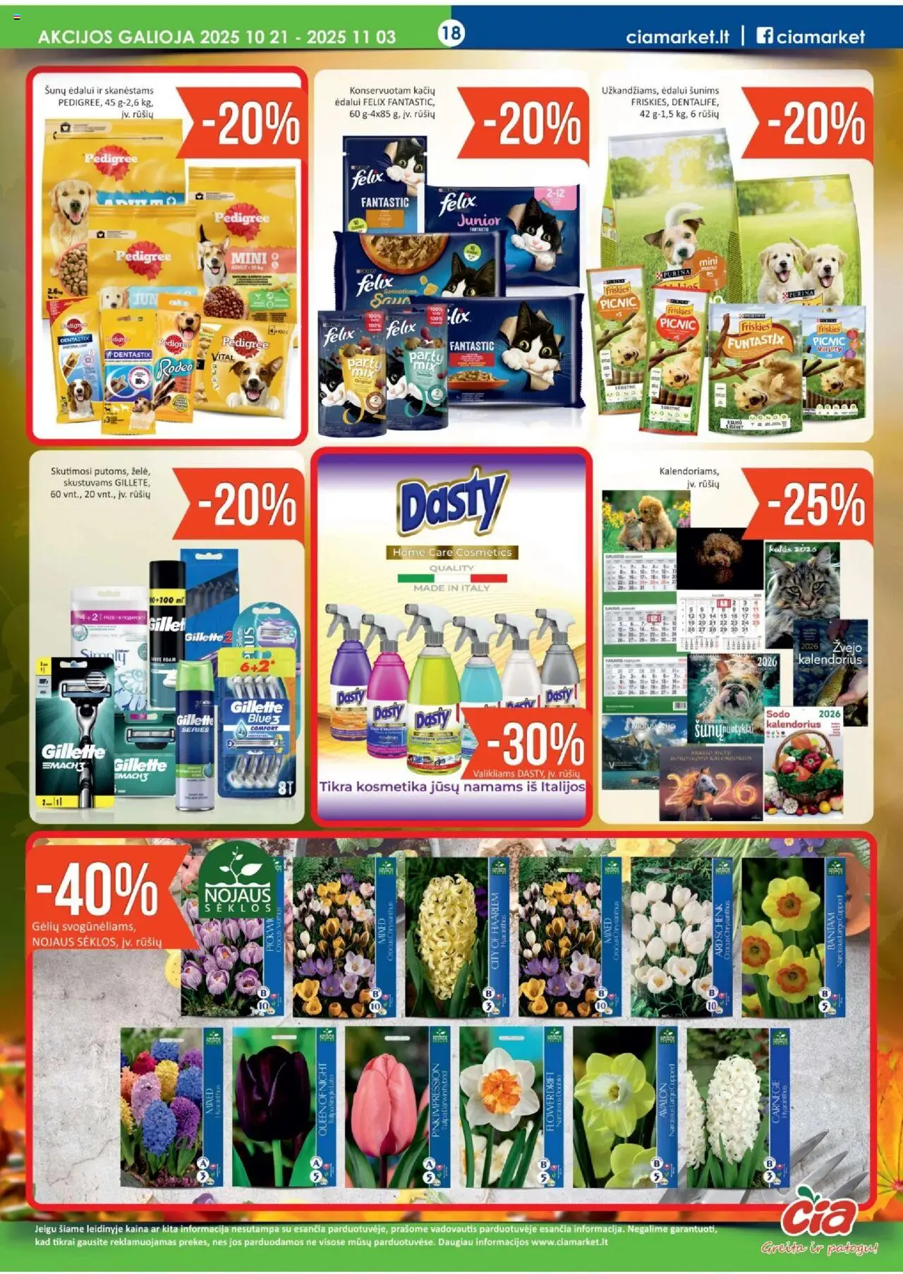 ČIA MARKET akcijos nuo 21.10.2025 | Puslapis: 18 | Prekių: Sėklos