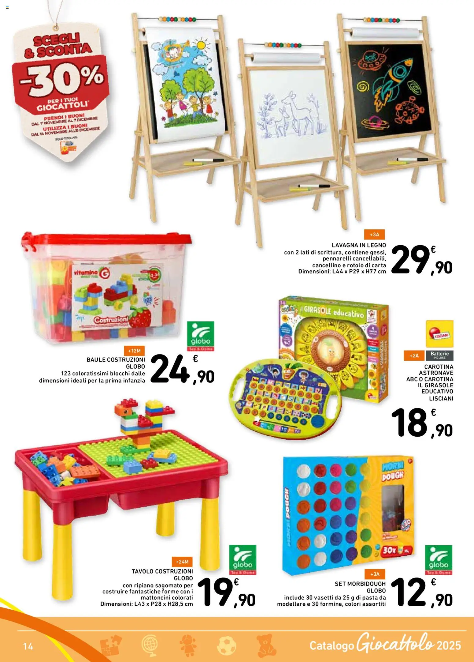 Volantino Spazio Conad del 14.11.2025 | Pagina: 14 | Prodotti: Ripiano, Pennarelli, Tavolo, Batterie