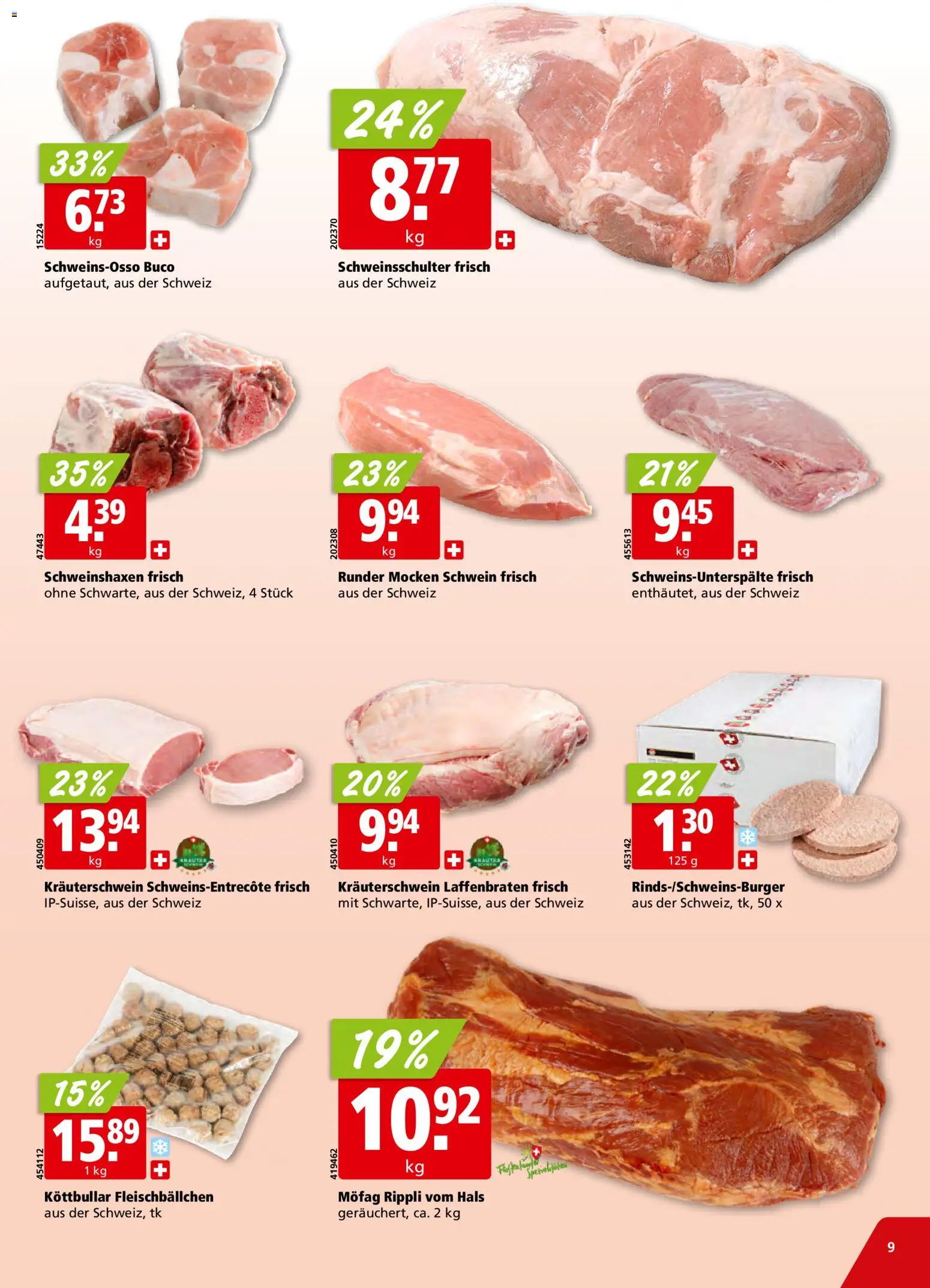 Aligro actionen Schlieren, Gossau SG, Frauenfeld, Rapperswil-Jona, Sargans, Bern, Brüttisellen, Pratteln, Emmen, Spreitenbach – gültig ab 16.03.2026 | Seite: 9