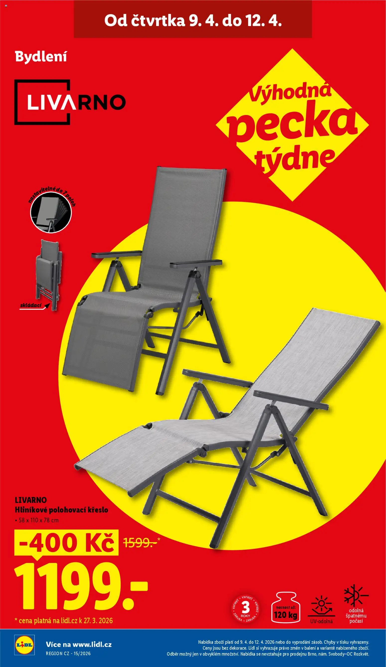 Lidl leták od 09.04.2026 | Strana: 6 | Produkty: Křeslo