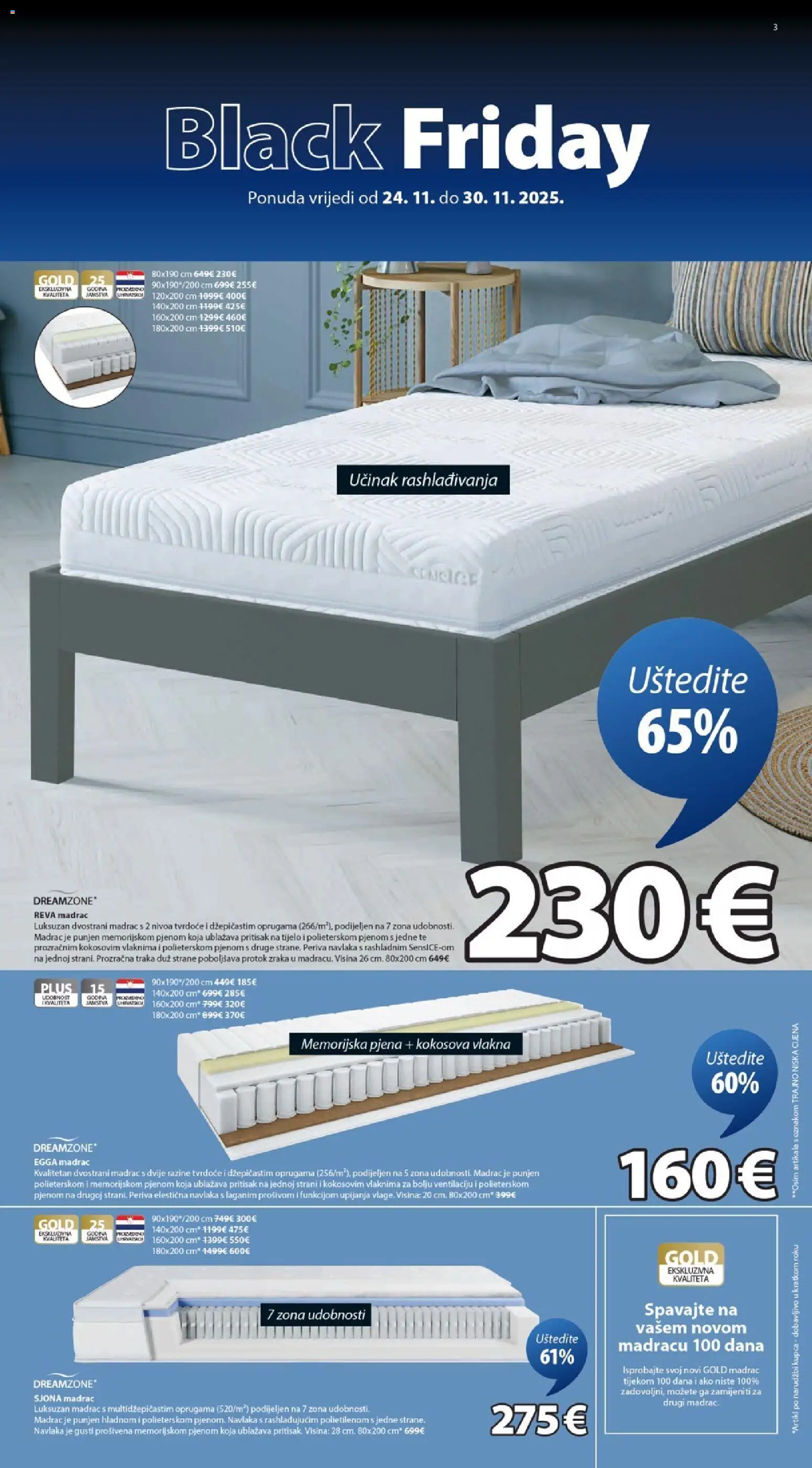 JYSK katalog | vrijedi od 24.11.2025 | Stranica: 3 | Proizvodi: Madrac