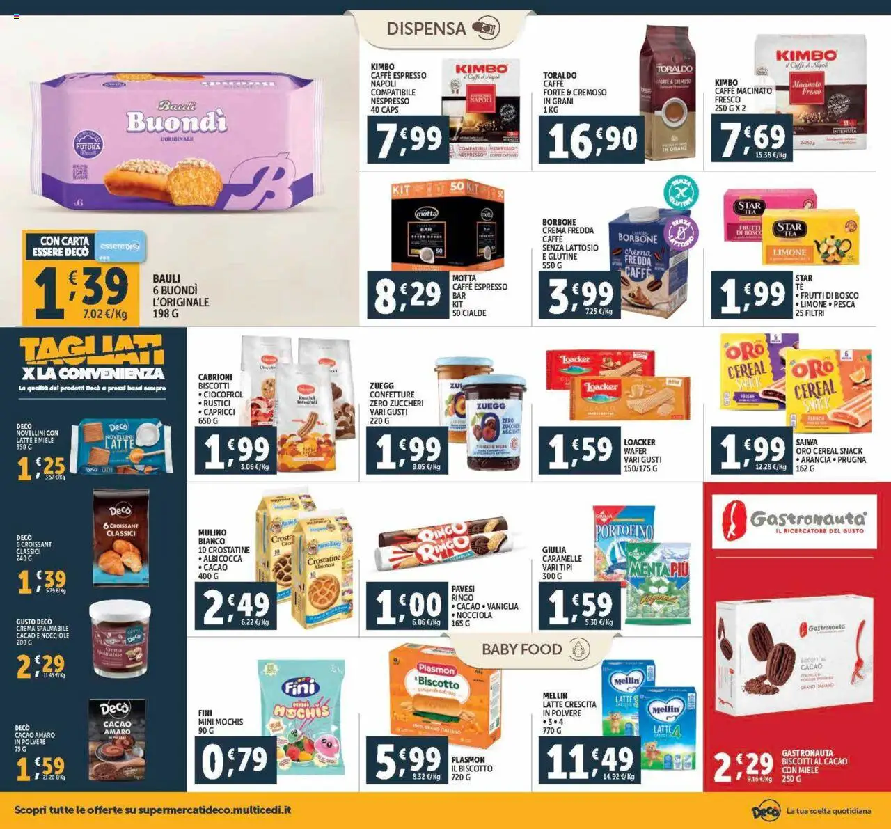 Volantino Decò del 21.08.2025 | Pagina: 12 | Prodotti: Caffè, Latte, Croissant, Macinato