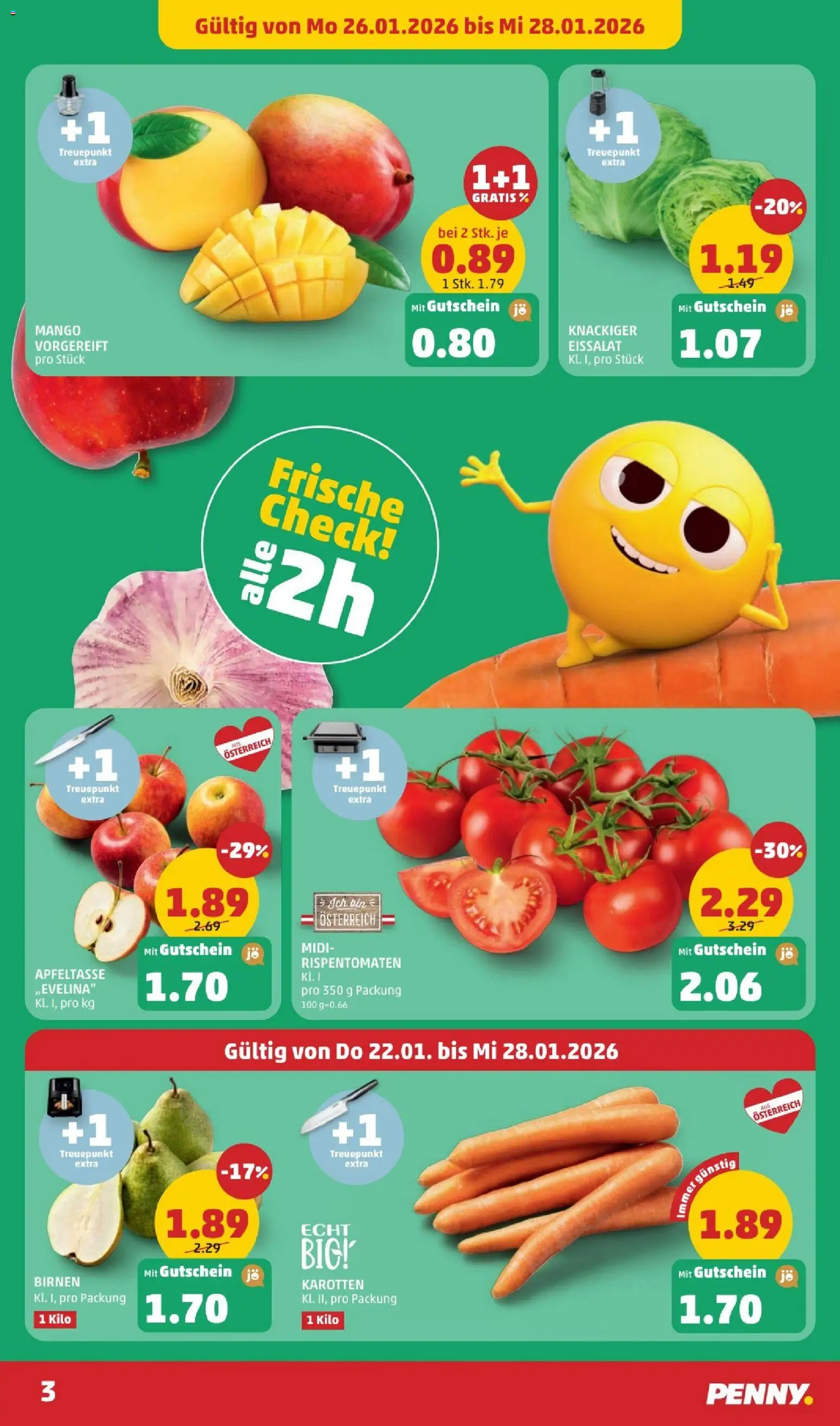 Penny Markt Flugblatt gültig ab 22.01.2026 | Seite: 3 | Produkte: Mango