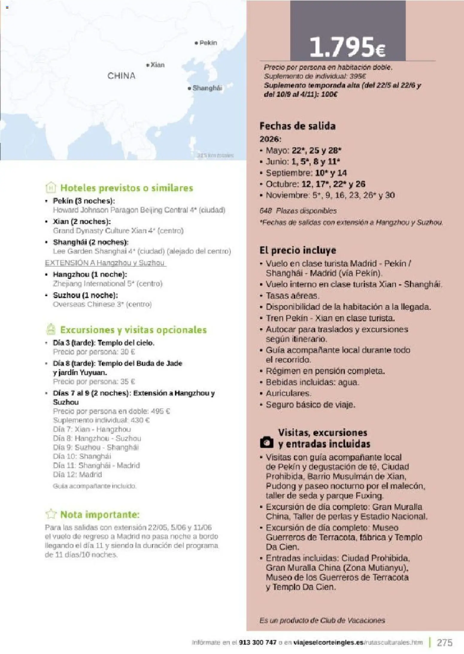 Viajes El Corte Inglés Rutas Culturales de la Comunidad de Madrid │ válido desde el 01.04.2026 | Página: 275