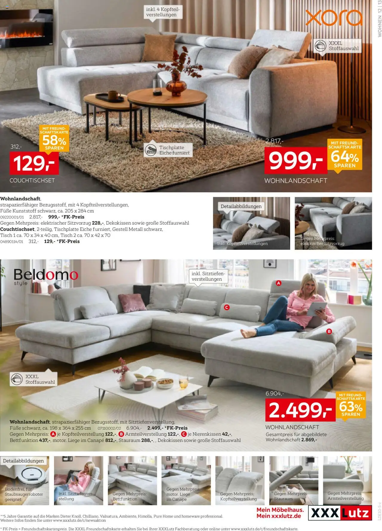 XXXL Lutz Prospekt 	 – gültig ab 12.10.2025 | Seite: 17 | Produkte: Wohnlandschaft, Tisch, Liege