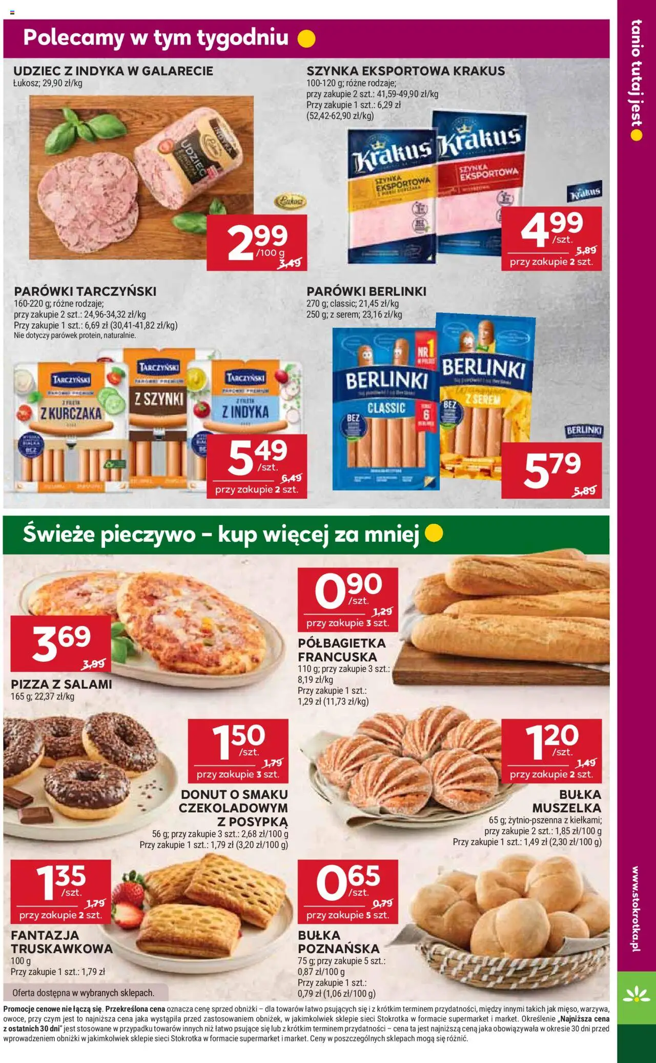 Stokrotka Gazetka od 16.10.2025 | Strona: 9 | Produkty: Pieczywo, Parówki tarczyński, Donut, Salami
