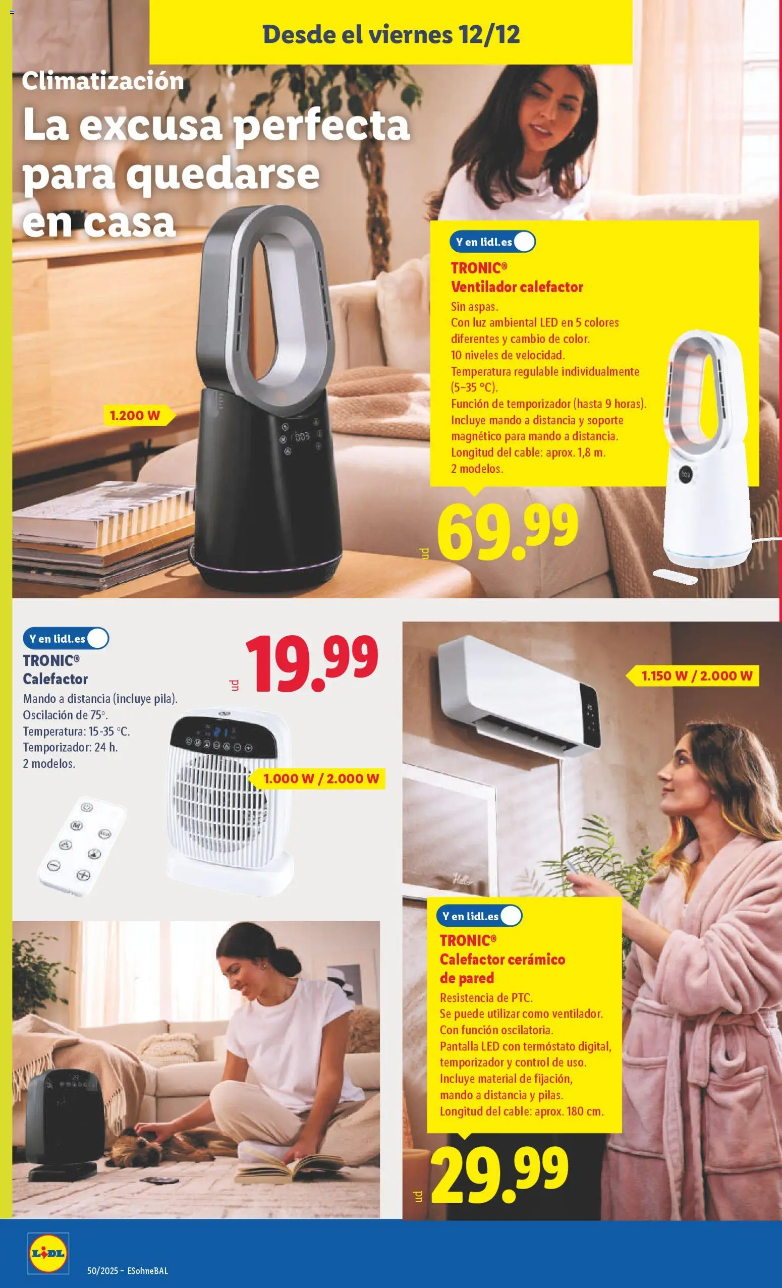 Lidl folleto de bazar │ válido desde el 08.12.2025 | Página: 30 | Productos: Cable, Ventilador