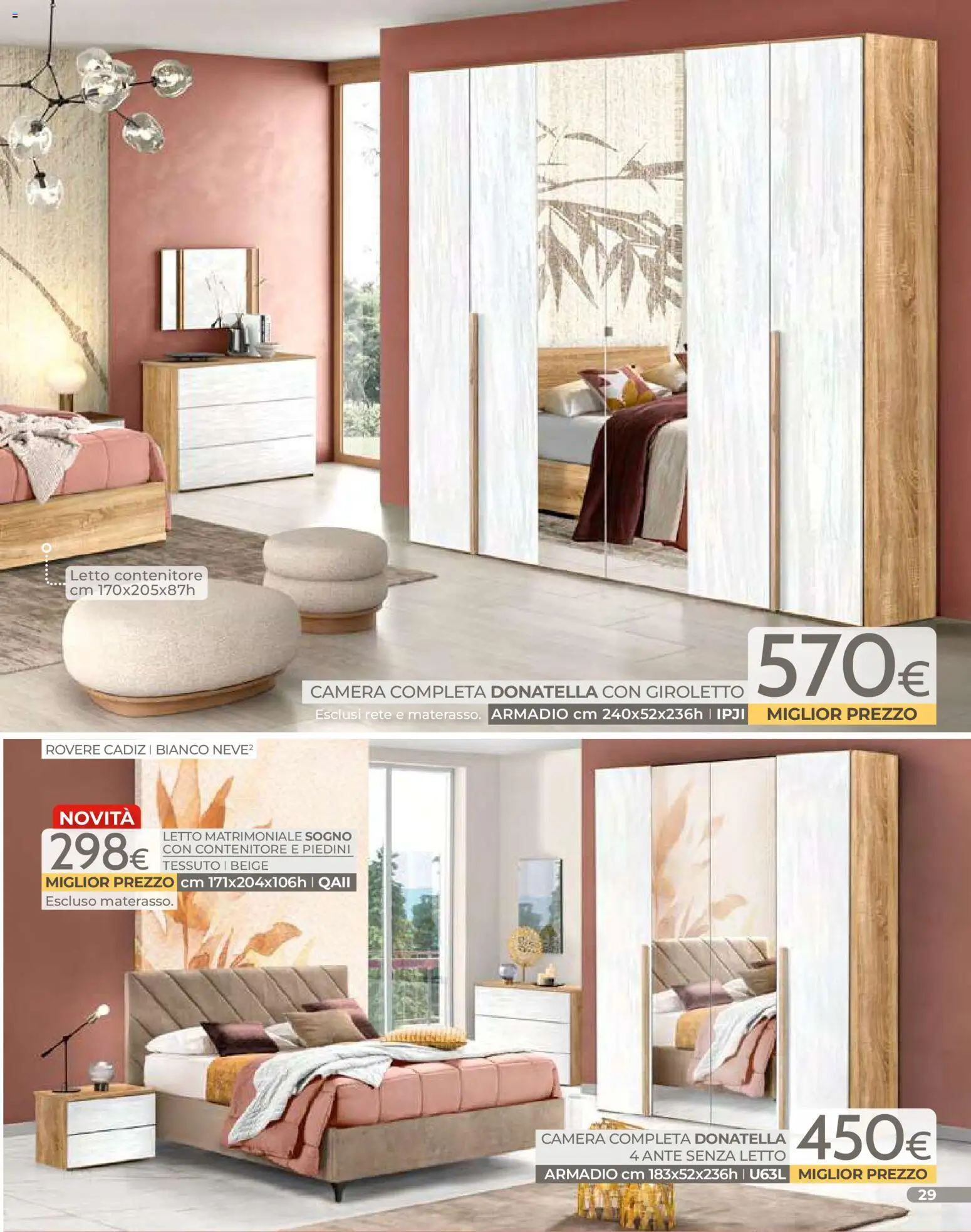 Volantino Mondo Convenienza del 01.01.2026 | Pagina: 31 | Prodotti: Contenitore, Letto, Materasso, Armadio