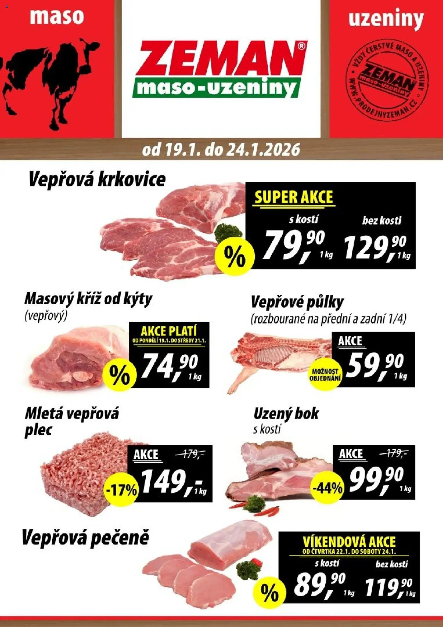 Prodejny Zeman leták - Dačice od 19.01.2026 | Strana: 1