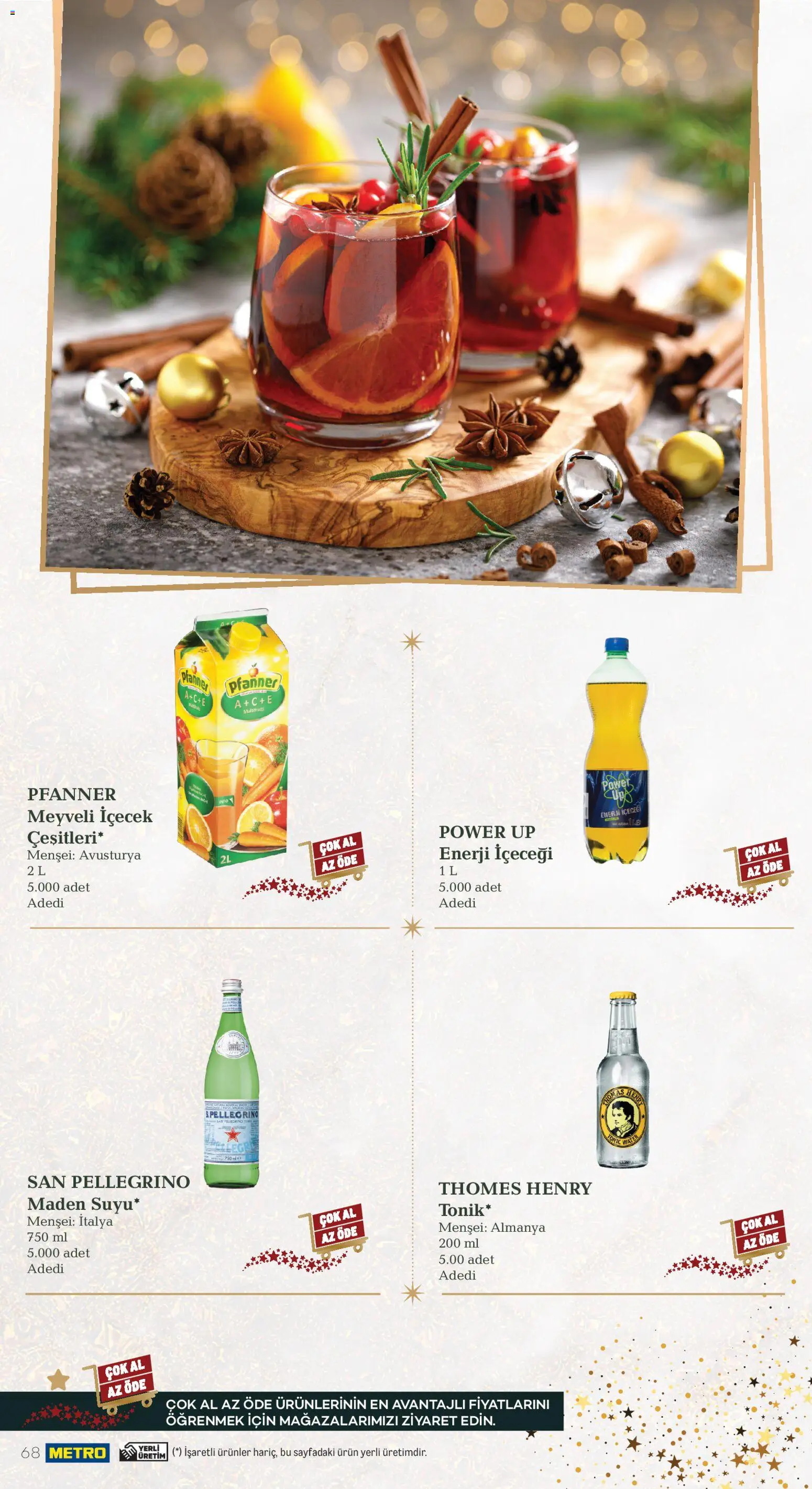 Metro - Yılbaşı Sofra Kataloğu - 01.12.2025 tarihinden itibaren geçerlidir | Sayfa: 68 | Ürünler: Enerji içeceği