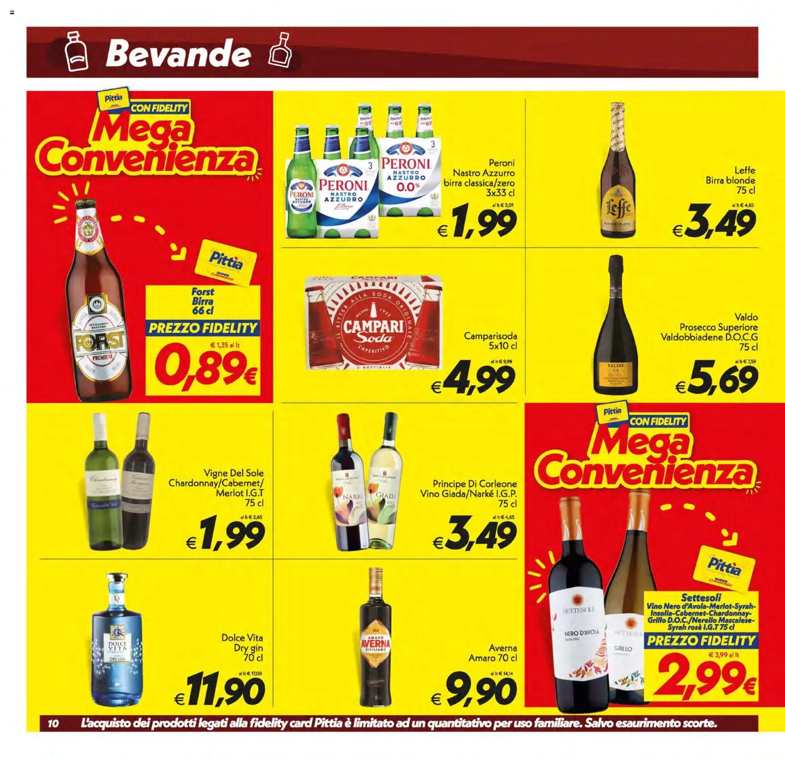 Volantino SuperConveniente del 17.03.2026 | Pagina: 10 | Prodotti: Birra, Gin, Vino, Amaro