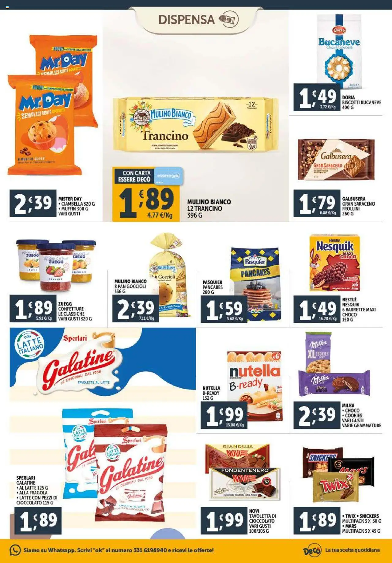 Volantino Decò del 23.09.2025 | Pagina: 11 | Prodotti: Fragole, Biscotti, Nutella, Frollini