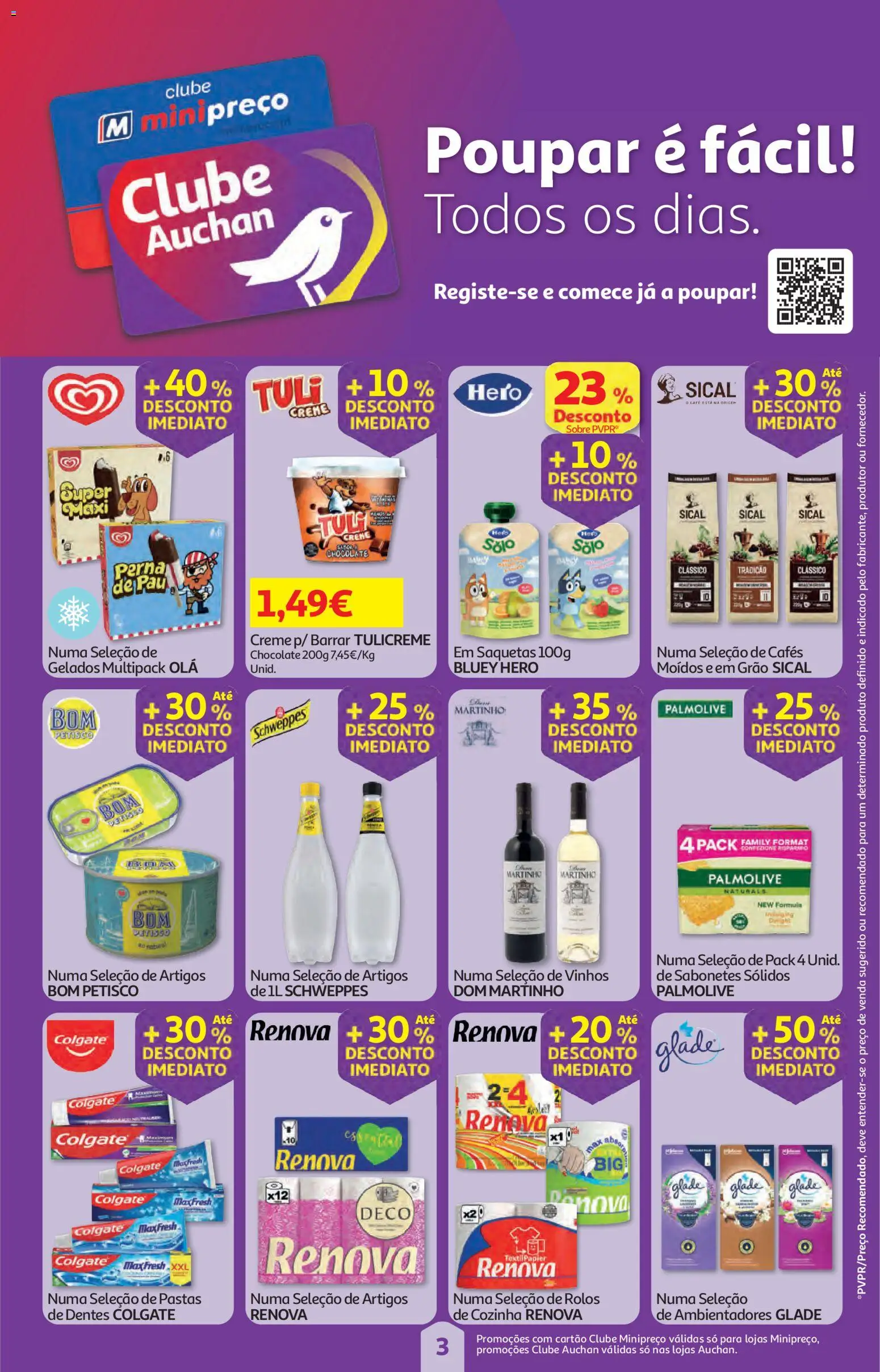 Auchan folheto │ válido de 05.03.2026 | Página: 3 | Produtos: Café, Chocolate, Creme