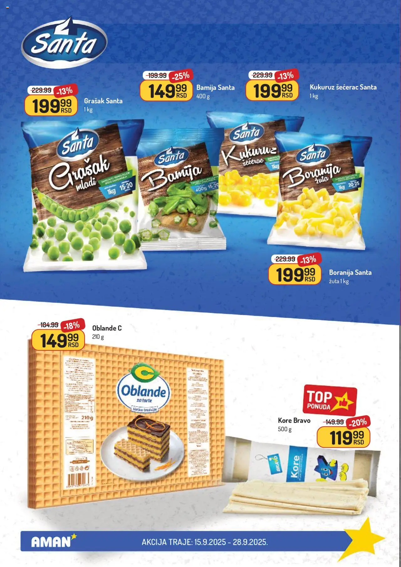 Aman katalog - važi od 15.09.2025 | Strana: 16 | Proizvode: Boranija, Grašak, Kukuruz šećerac, Kukuruz