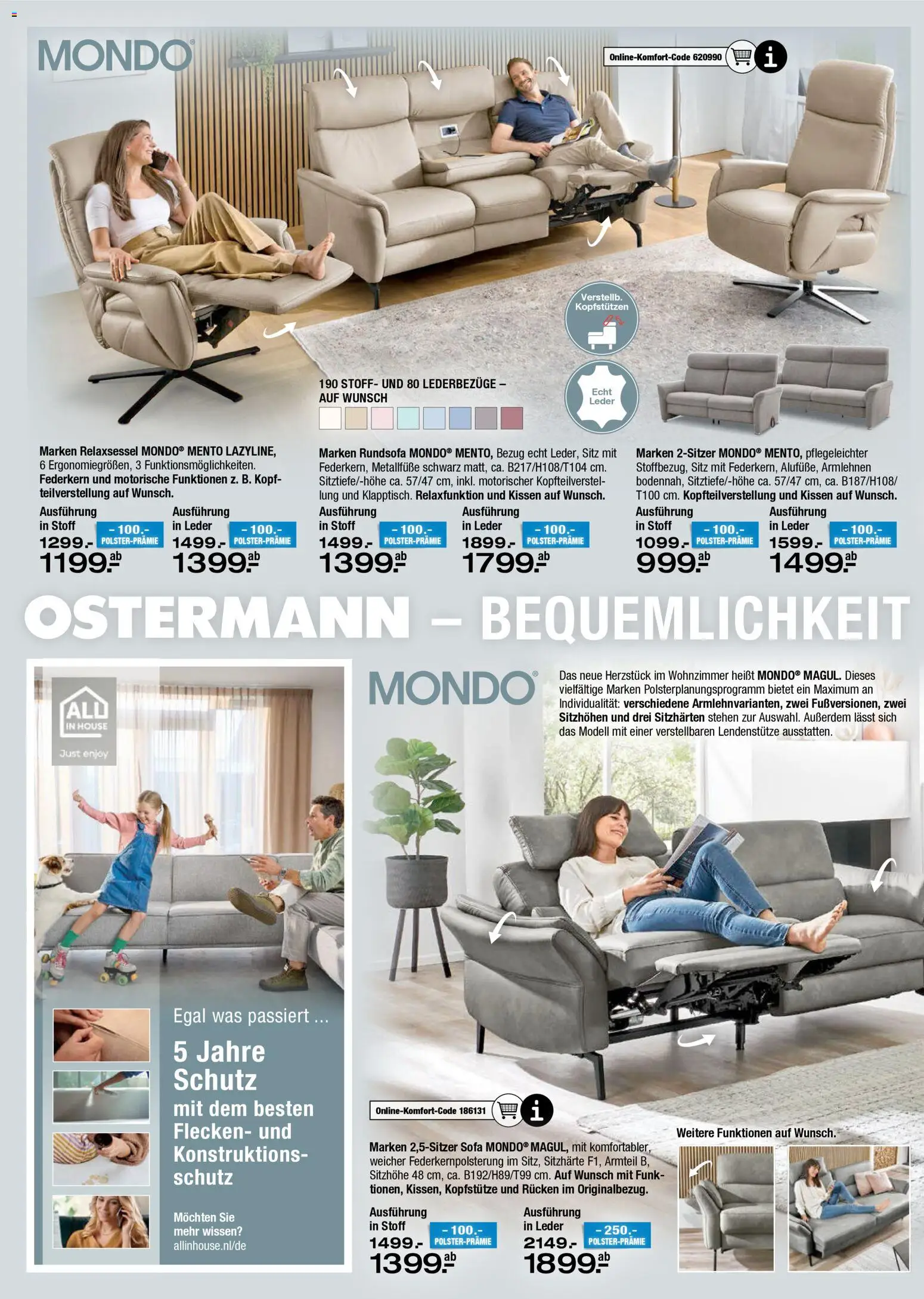 Ostermann Polster Spezial – gültig ab 19.03.2026 | Seite: 10 | Produkte: Relaxsessel, Kissen, Sofa