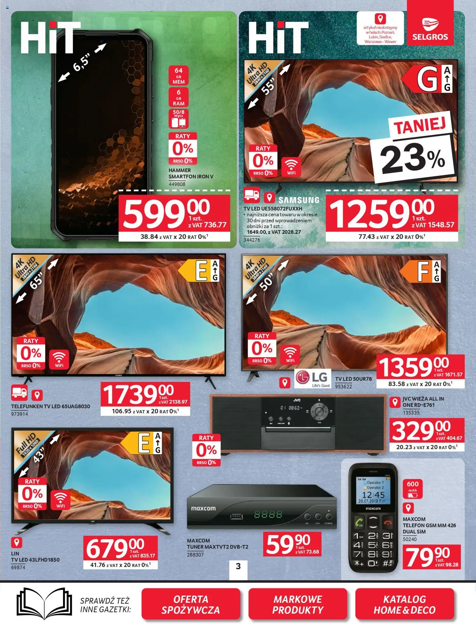 Selgros cash&carry Gazetka - Oferta przemysłowa od 19.02.2026 | Strona: 4 | Produkty: Telefon, Smartfon