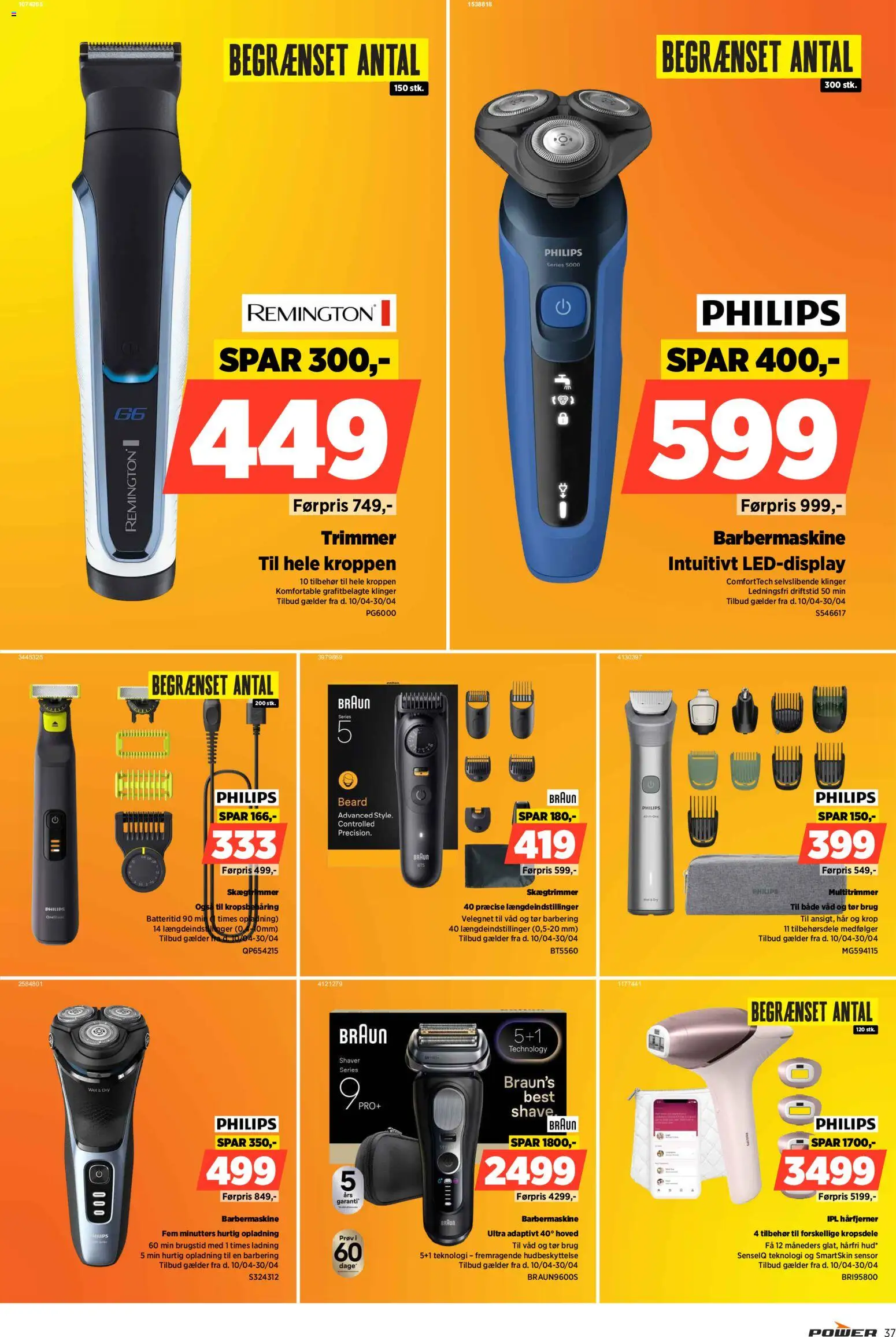 Power tilbudsavis – gyldig fra 24.04.2026 | Side: 37 | Produkter: Barbermaskine