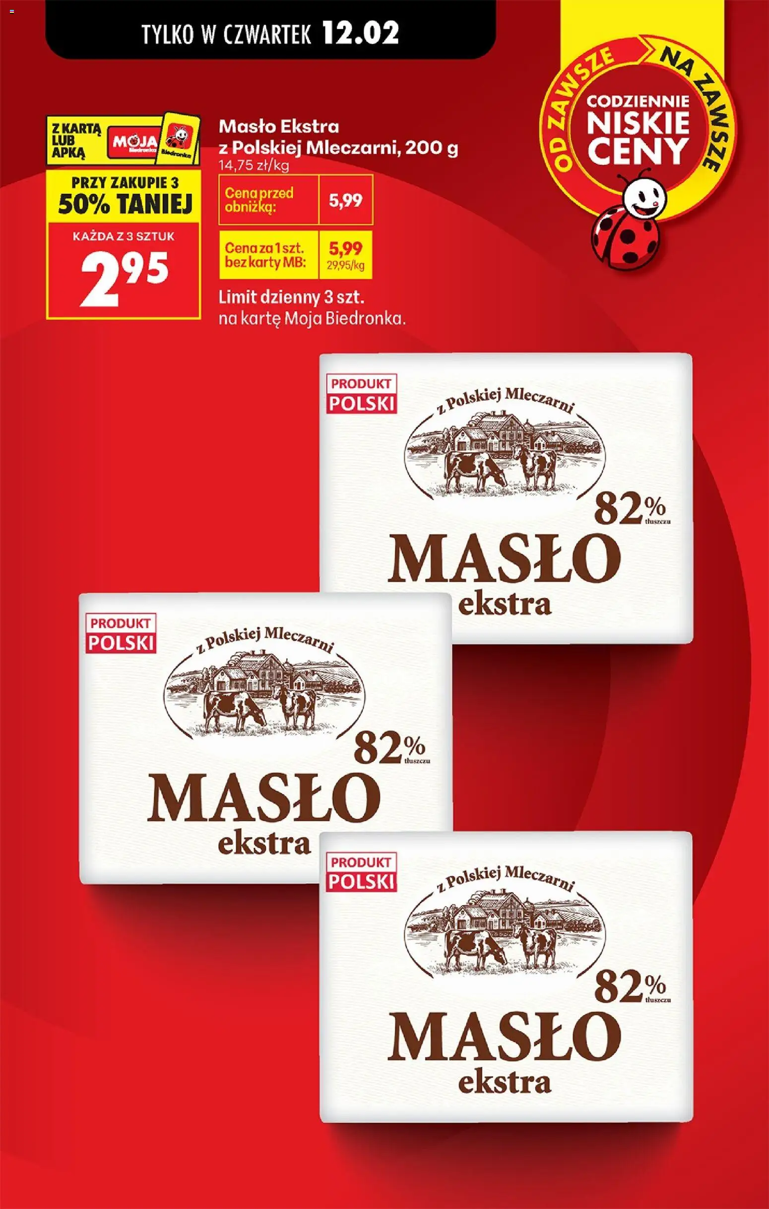 Biedronka gazetka - Oferta w tym tygodniu od 12.02.2026 | Strona: 5 | Produkty: Karta, Masło