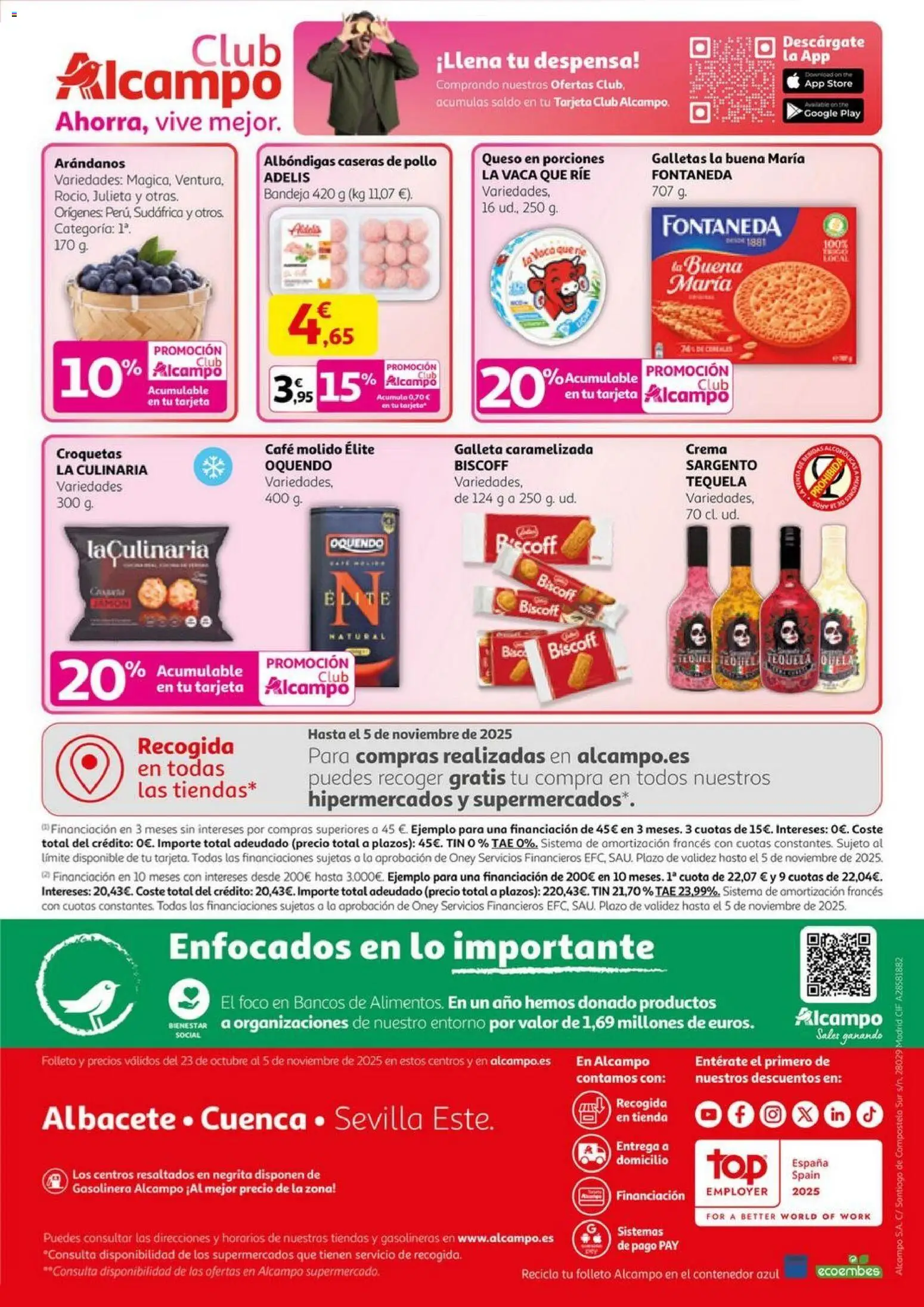 Alcampo - HP Nacional  │ válido desde el 23.10.2025 | Página: 36 | Productos: Queso, Crema, Croquetas, Bandeja