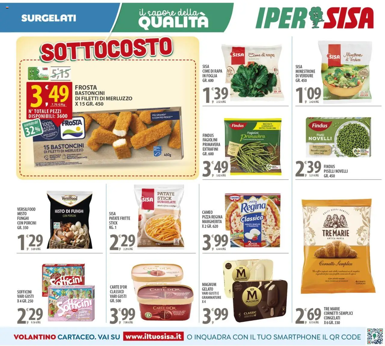 Volantino SISA del 14.10.2025 | Pagina: 5 | Prodotti: Pesce, Cornetto, Patate, Verdure