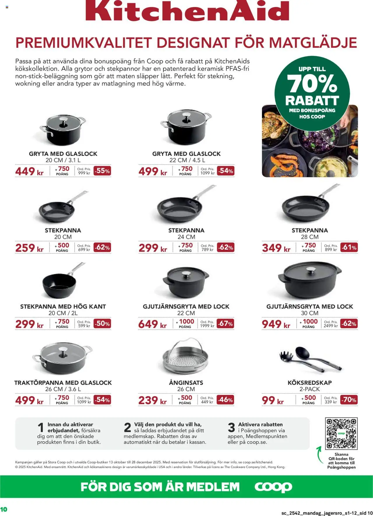 Coop Forum reklamblad aktuell från 13.10.2025 | Sida: 10 | Produkter: Galler, Stekpanna