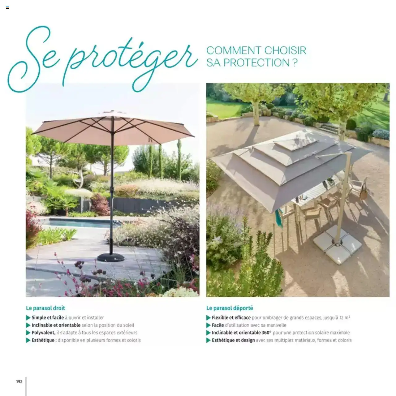  | Page: 192 | Produits: Parasol déporté, Parasol