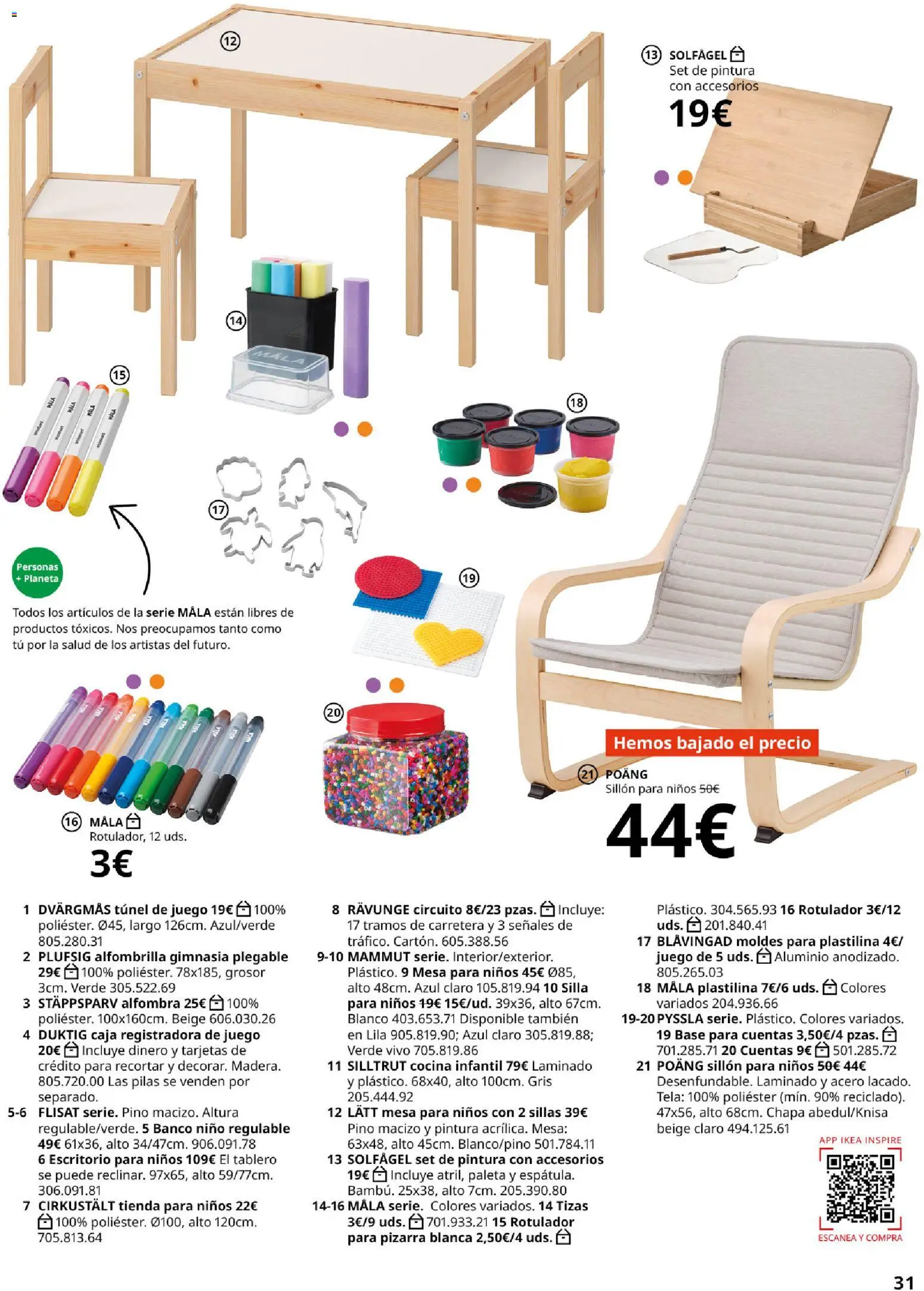 Catálogo IKEA  y los niños  │ válido desde el 06.03.2026 | Página: 31 | Productos: Cocina, Silla, Alfombra, Mesa para niños