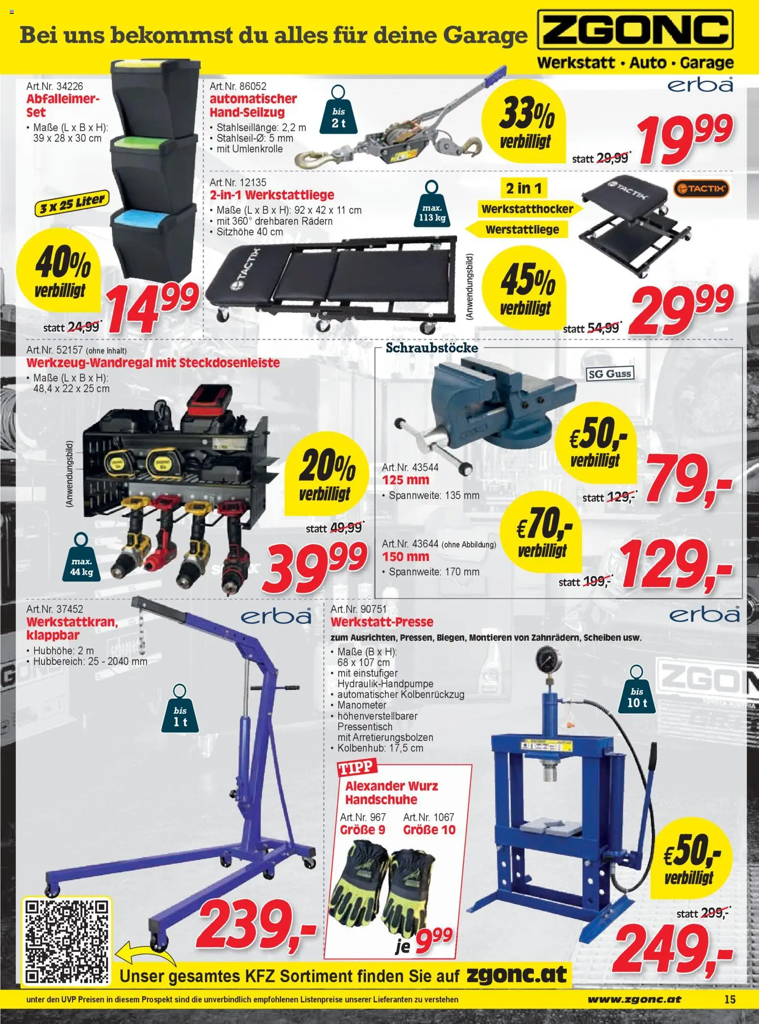 Zgonc Flugblatt Februar I 2026 gültig ab 01.02.2026 | Seite: 15 | Produkte: Handschuhe, Manometer