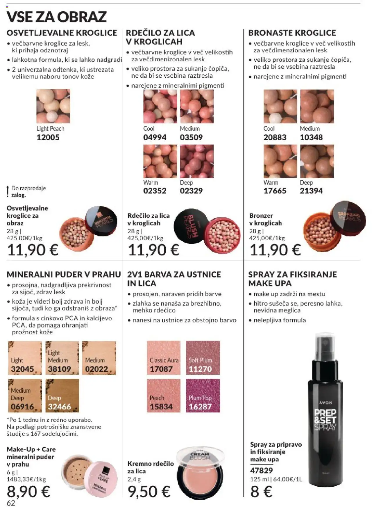 Avon katalog │ velja od 01.07.2025 | Stran: 62 | Izdelki: Rdečilo za lica, Puder, Bronzer, Barva