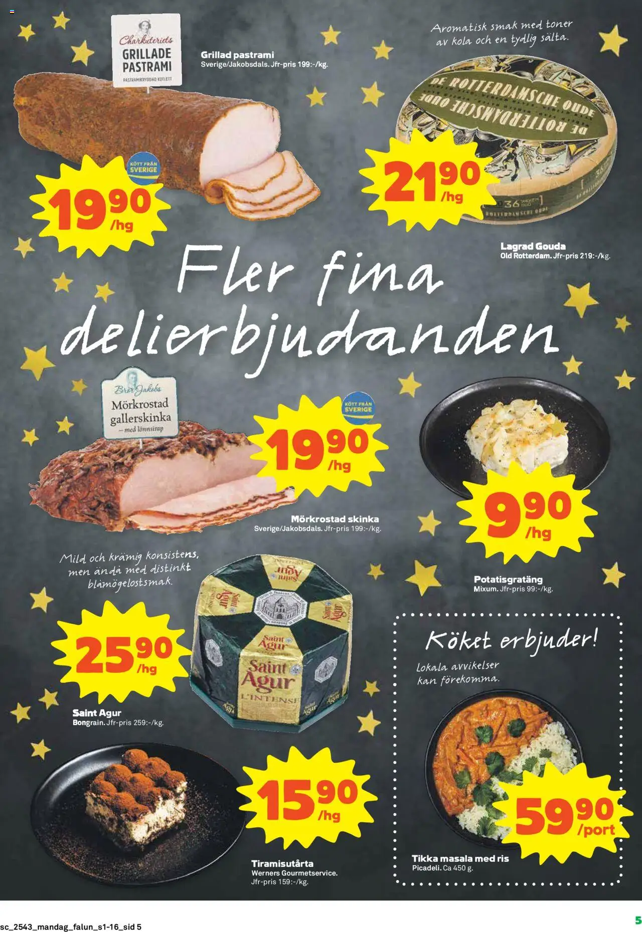 Stora Coop reklamblad aktuell från 20.10.2025 | Sida: 5 | Produkter: Potatisgratäng, Skinka, Ris